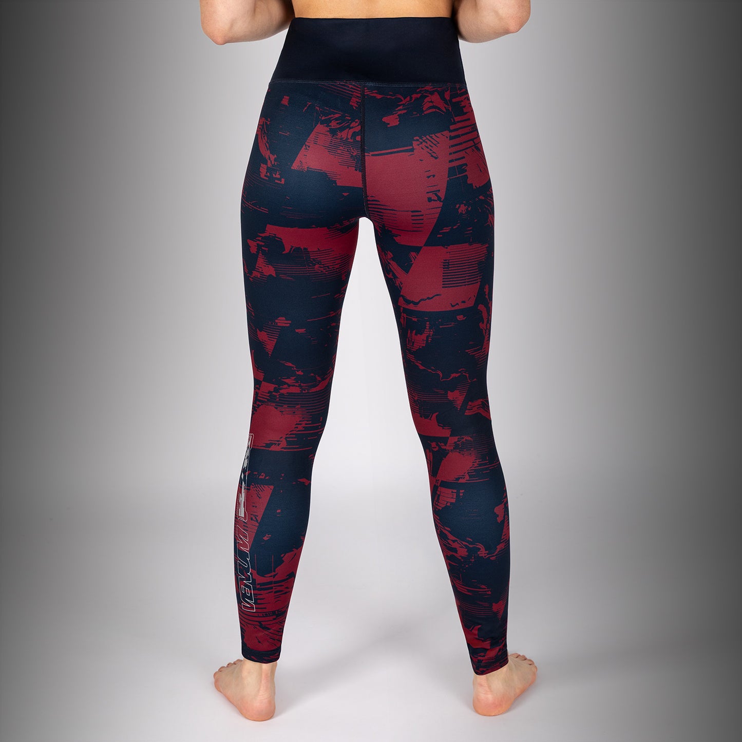 UFC Zenith by Venum Authentic Fight Week Damen-Leggings - Marineblau/Bordeauxrot/Silber