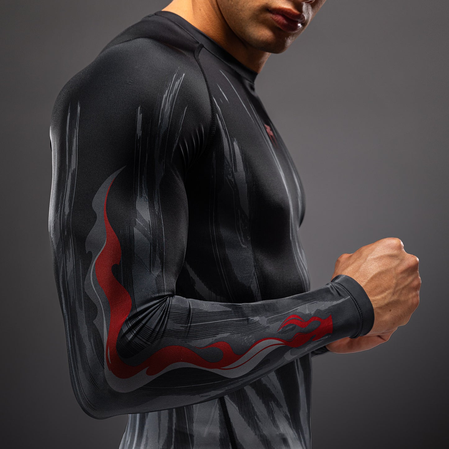Venum Demon Langarm Rashguard - Schwarz/Grau