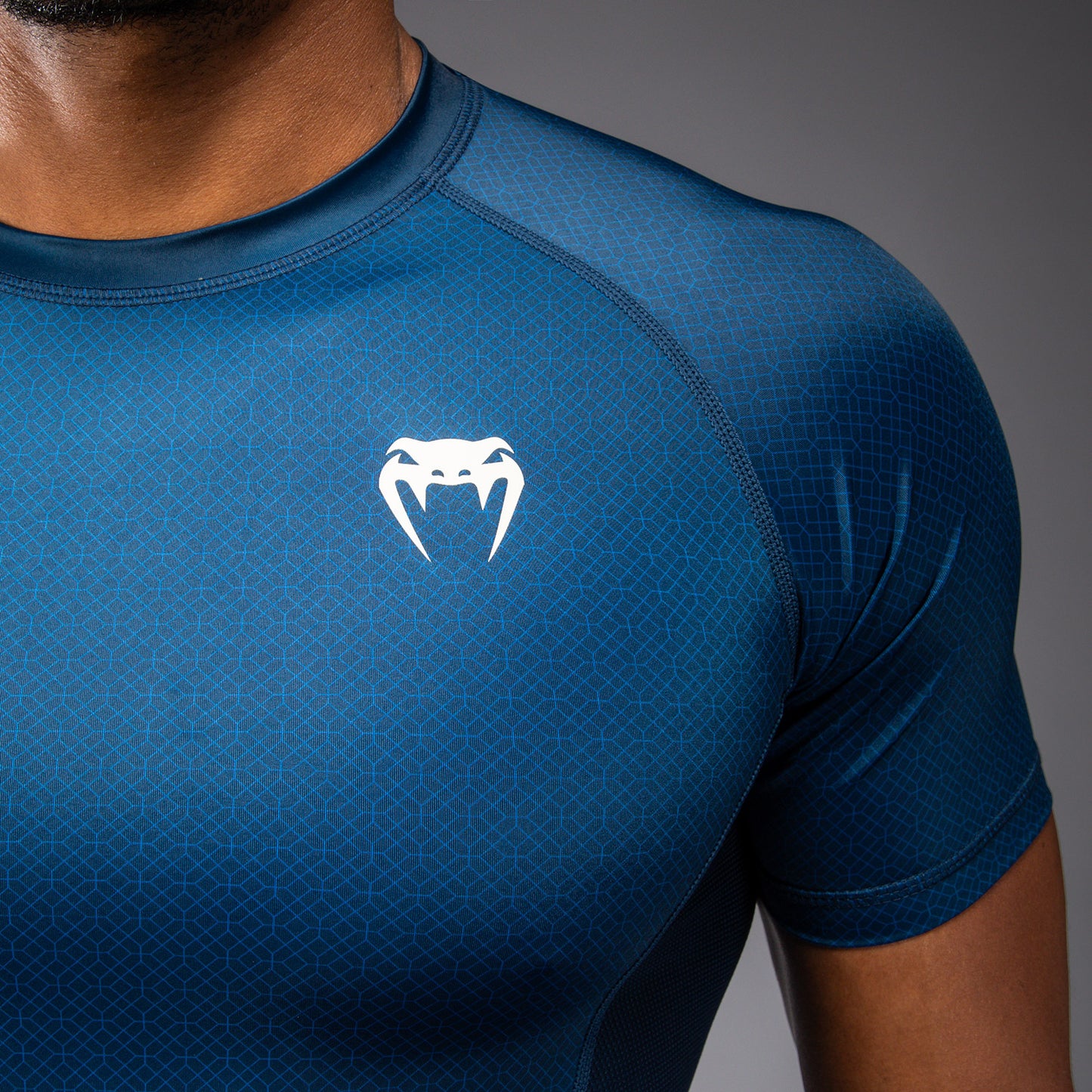 Venum x Roger Gracie Academy Kurzarm Rashguard - Blau