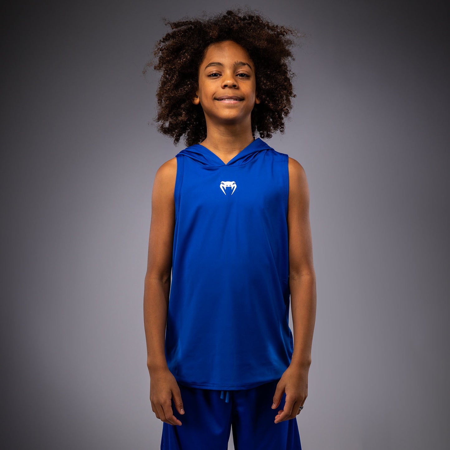 Venum Elite Ärmelloser Dry-Tech Hoodie für Kinder - Königsblau