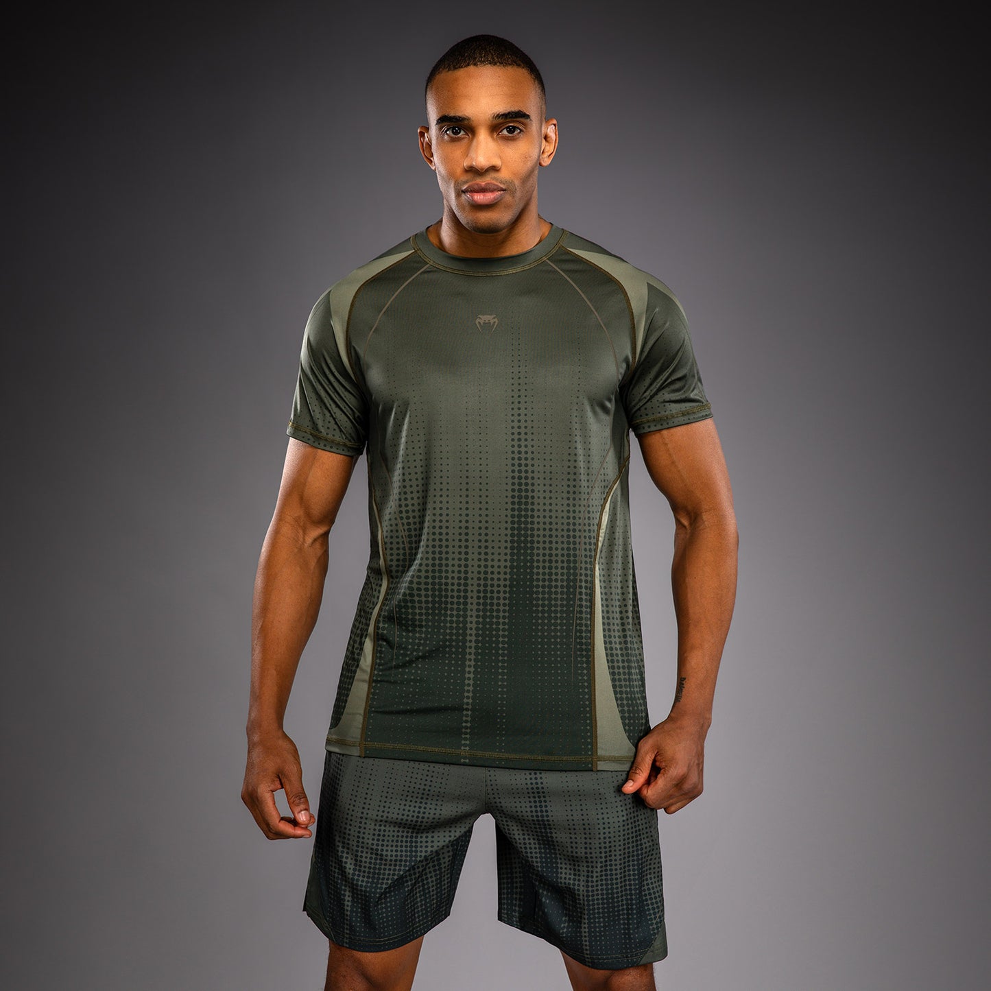Venum Stealth Dry-Tech-T-Shirt – Khaki/Dunkelgrün