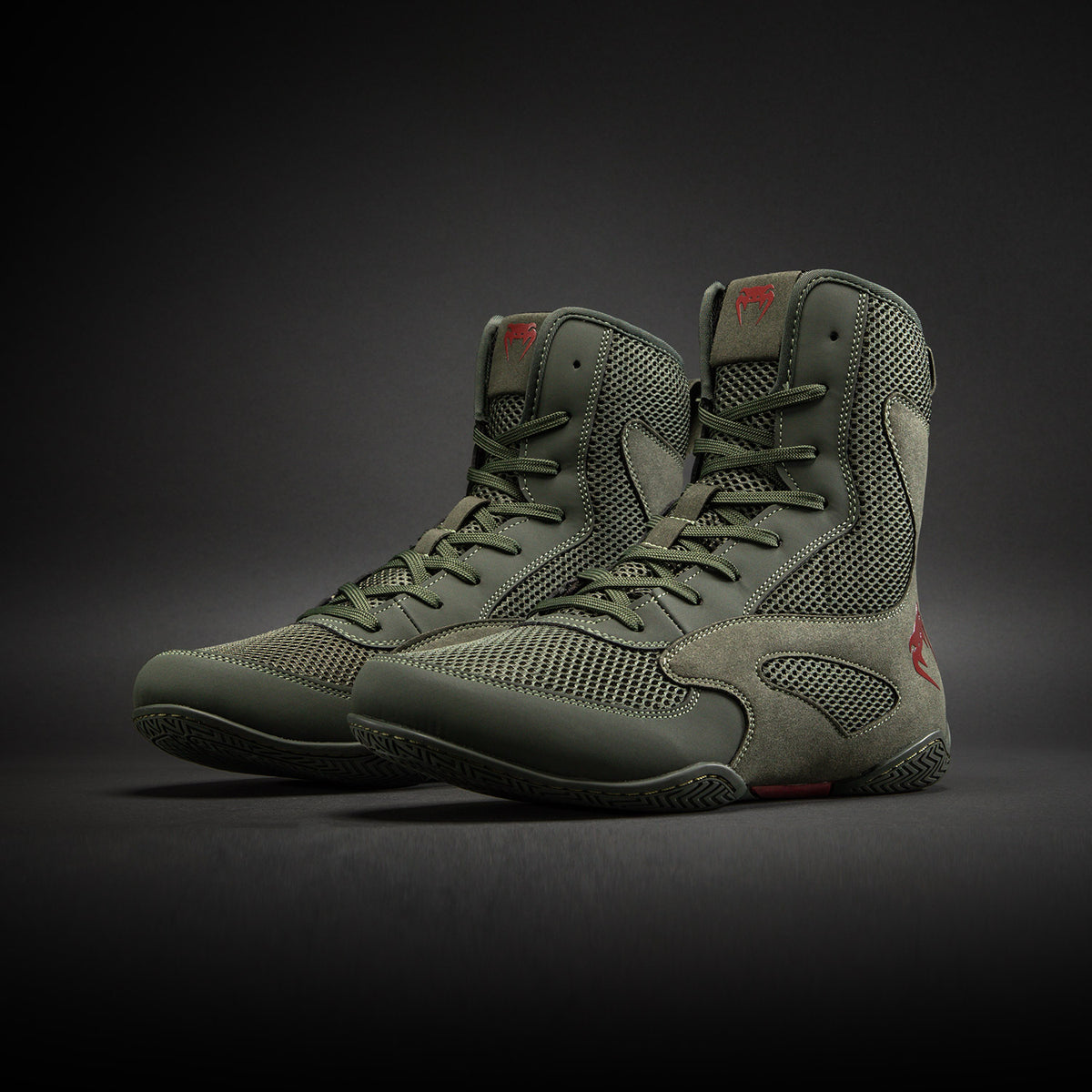 Venum Contender Boxschuhe - Khaki/Rot