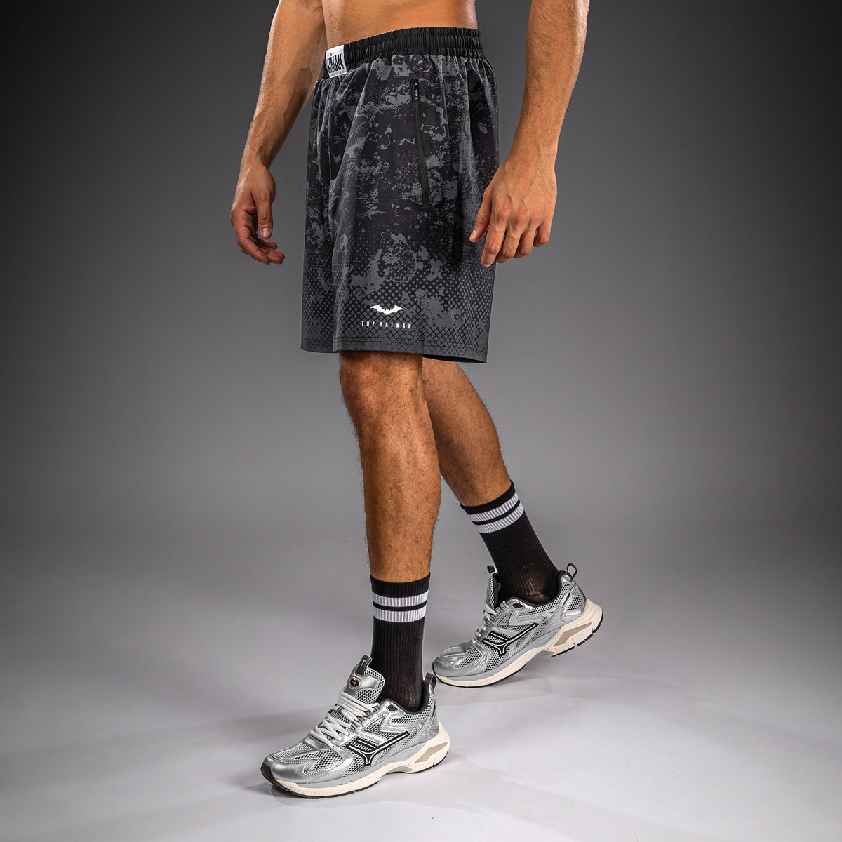 Venum x Batman Trainingsshorts - Schwarz/Grau/Weiß