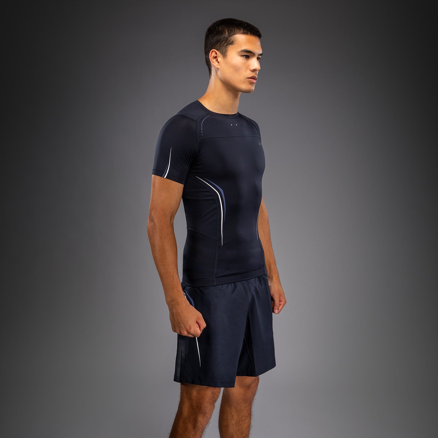 Venum G-Core Kurzarm Rashguard - Marineblau/Weiß