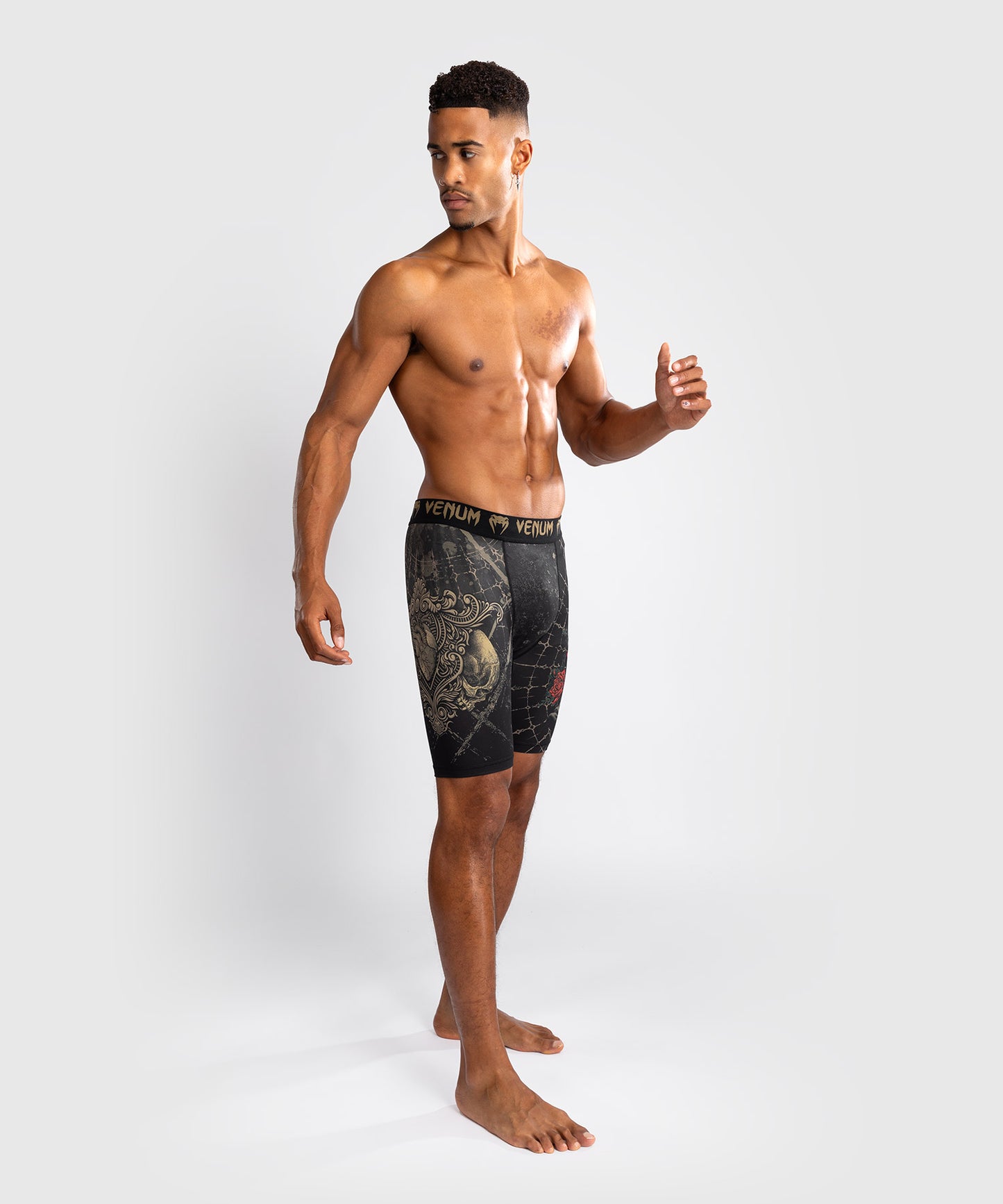 Venum Santa Muerte 5.0 Herren Vale Tudo Shorts - Tiefes Schwarz/Gold