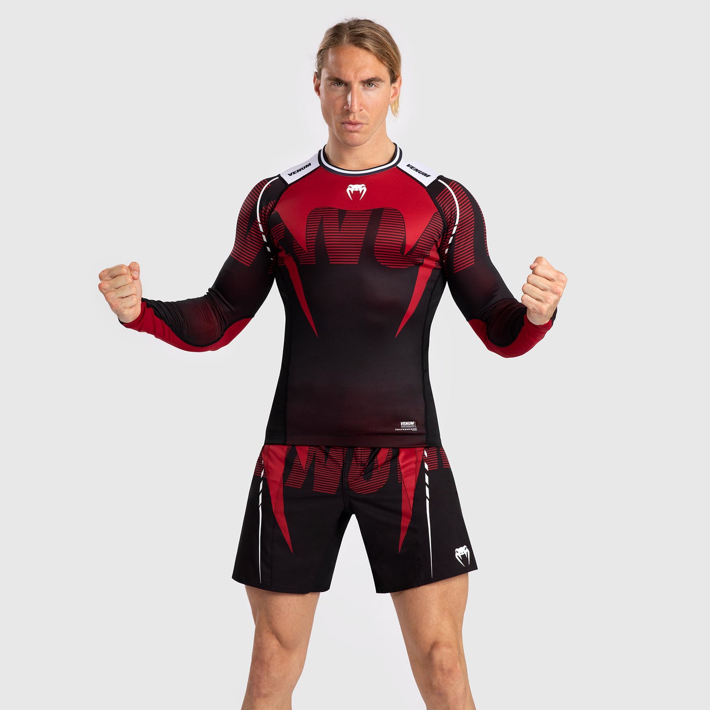 Venum Adrenaline Herren Langarm Rashguard - Red