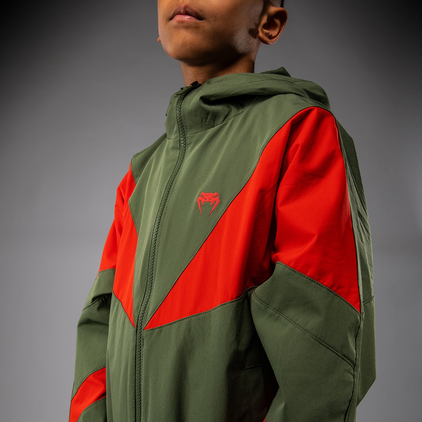 Venum Vectra Kinder Trainingsjacke - Armeegrün/Orange