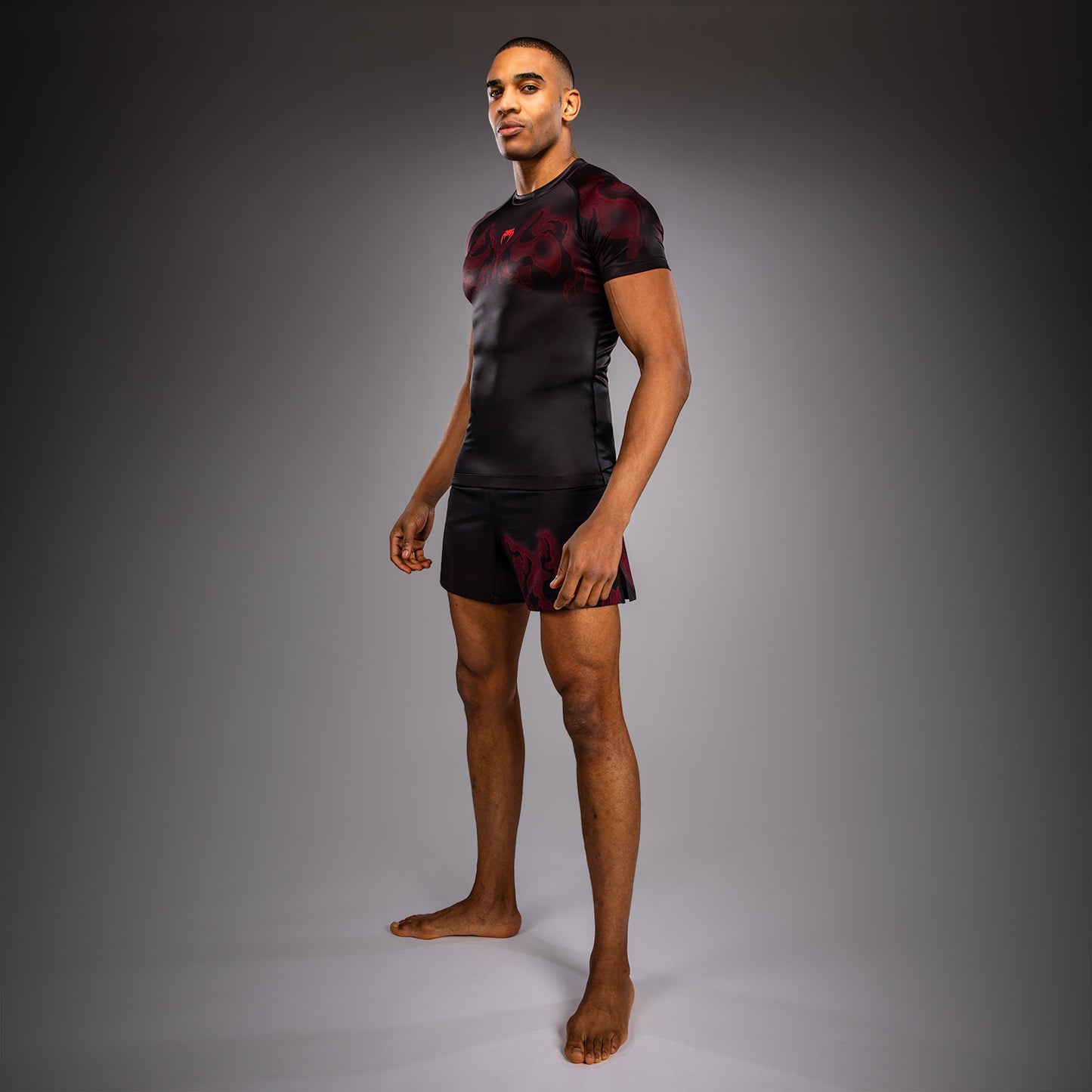 Venum Spectre Kurzarm Rashguard – Schwarz/Rot