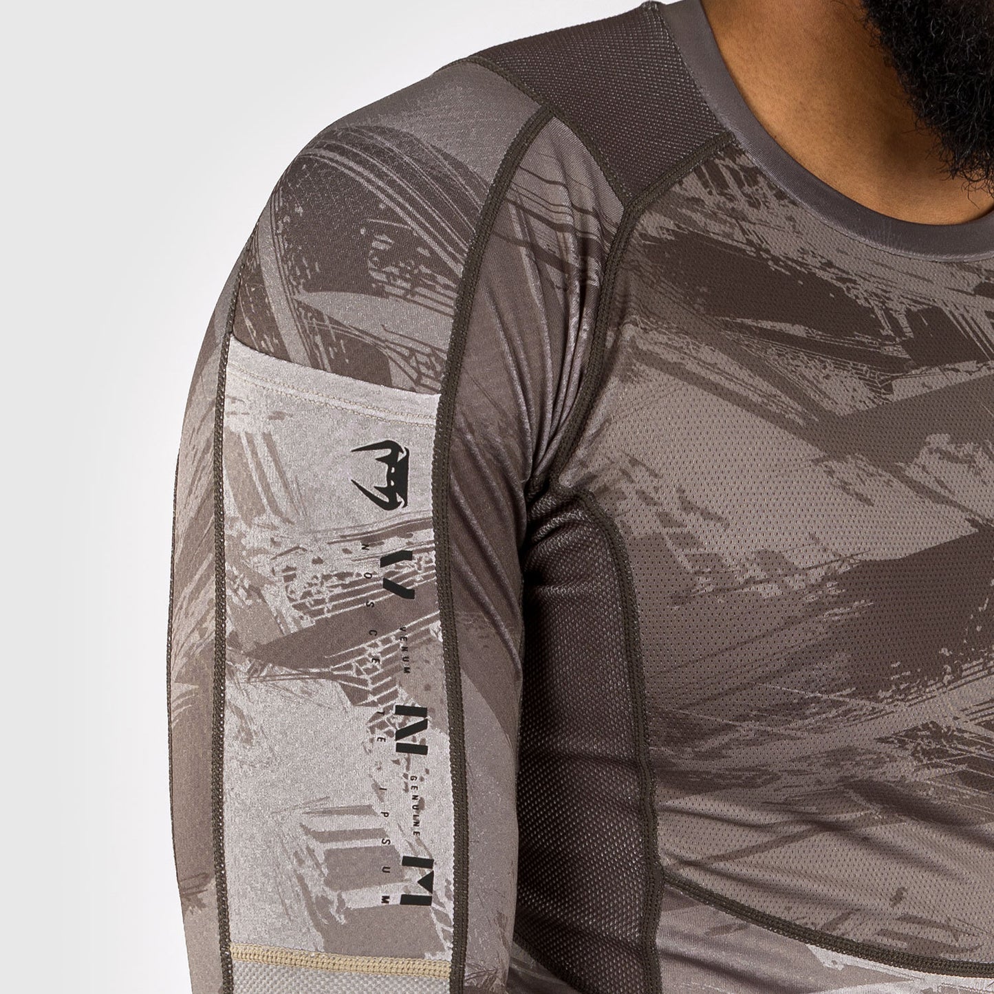 Venum Electron 3.0 Langärmeliger Rashguard - Sand