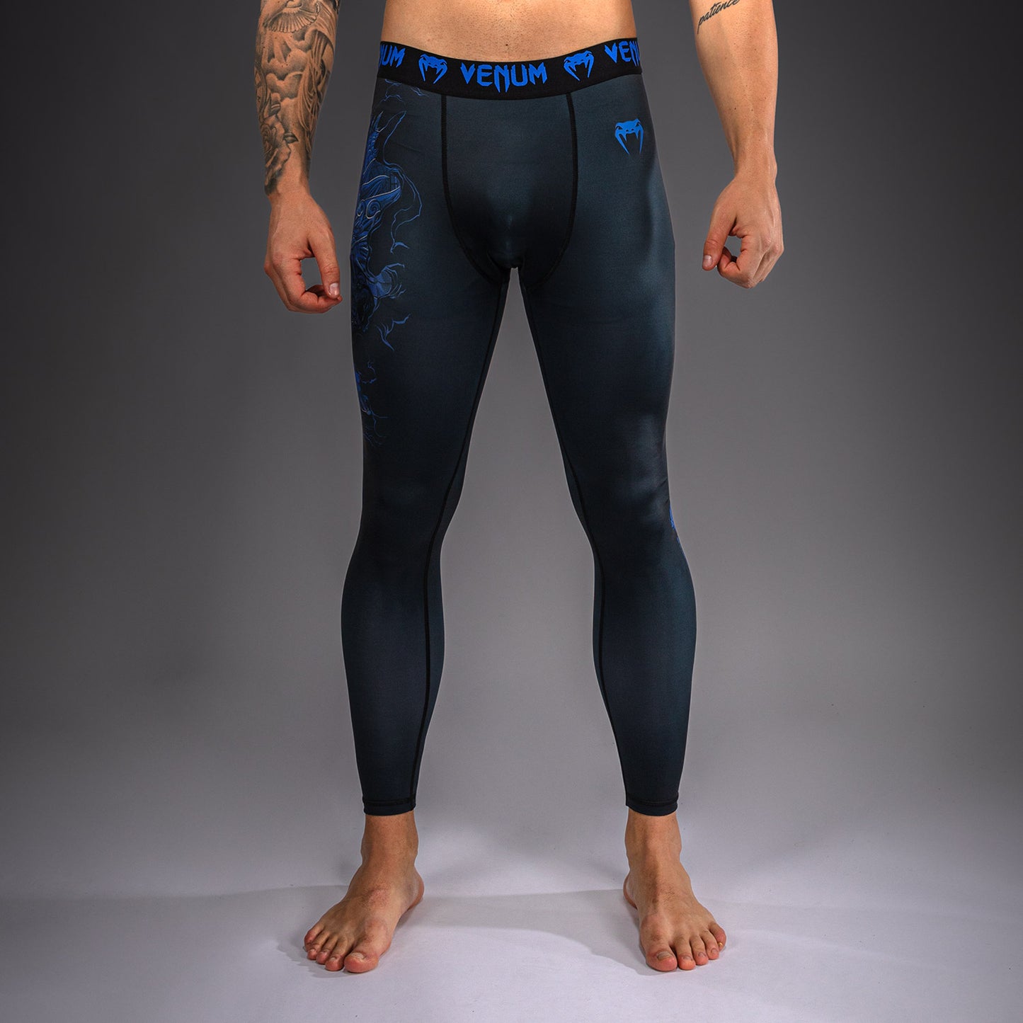 Venum Thunder Dragon Spats – Schwarz/Königsblau