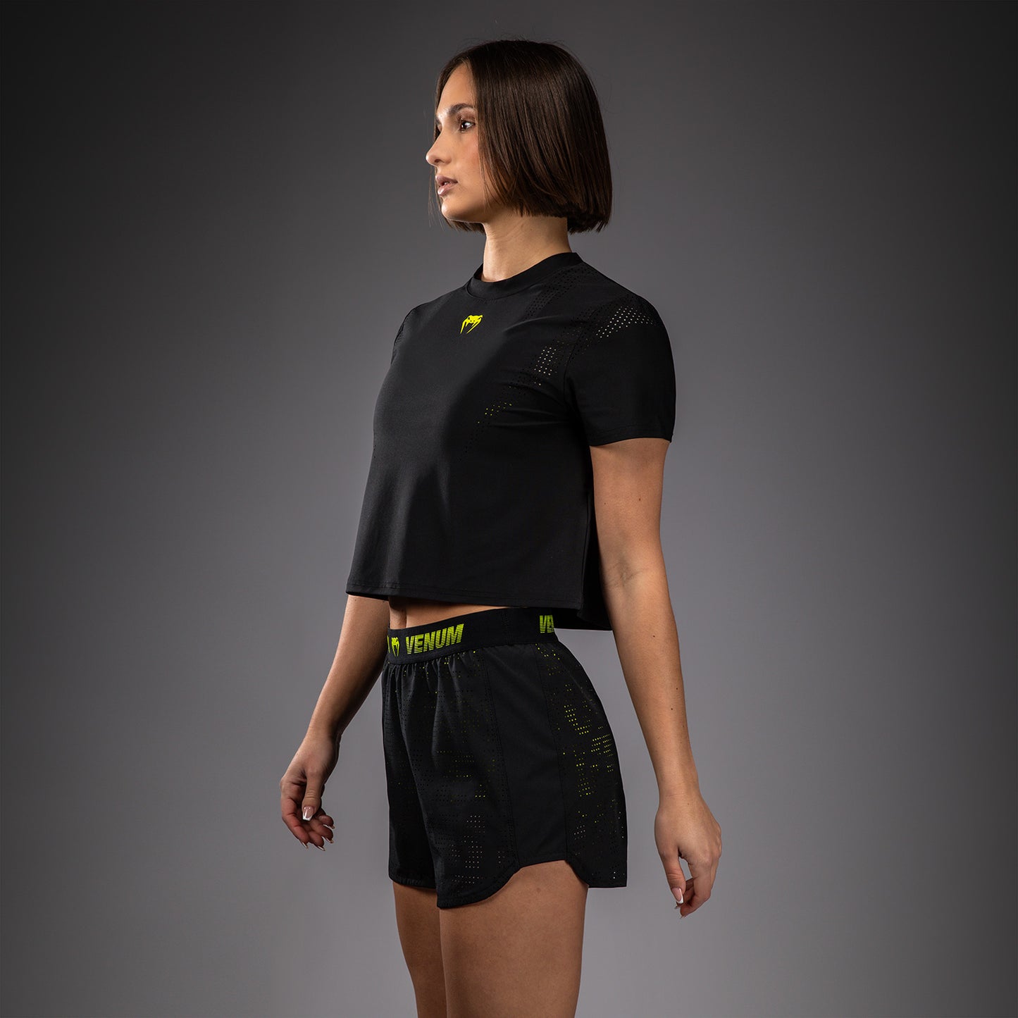 Venum Lazer Trainingsshorts für Damen - Schwarz/Gelb