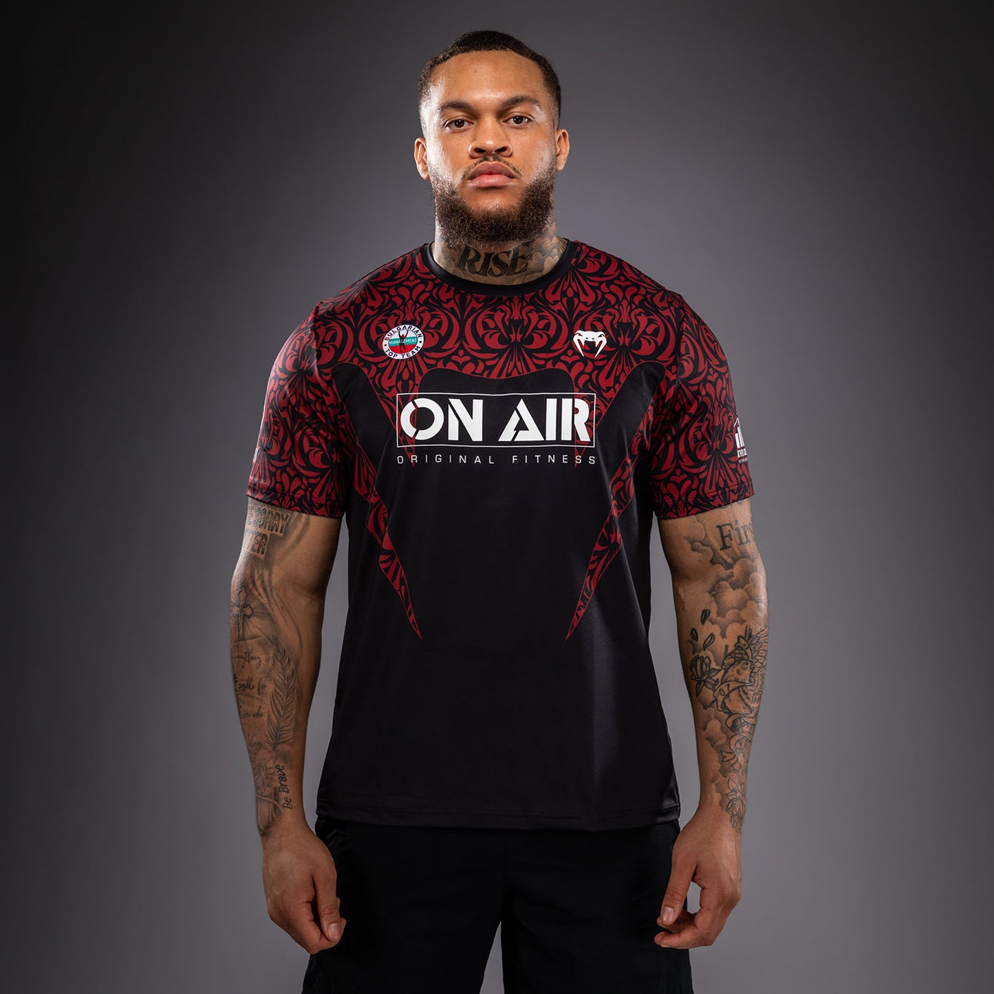 Venum Bulgarian Top Team (BTT) Dry-Tech-T-Shirt – Schwarz/Rot