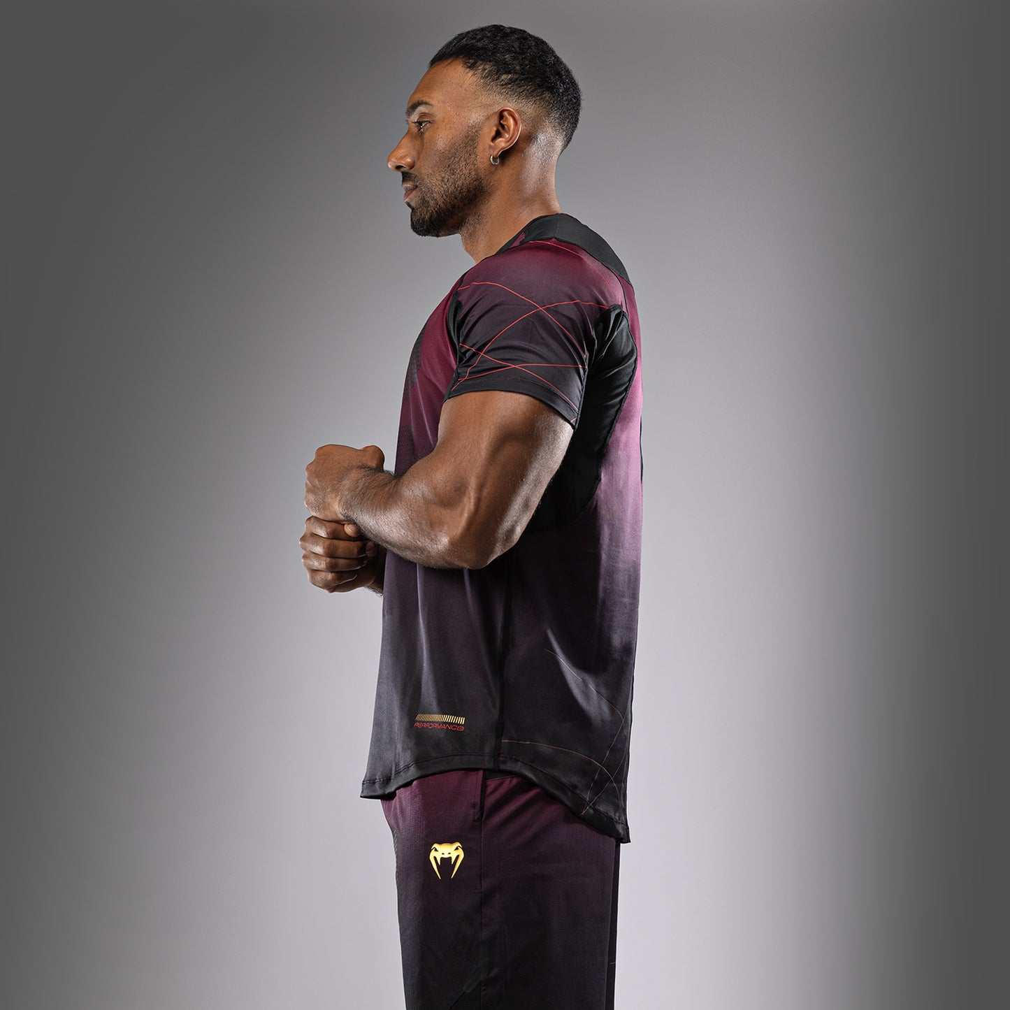 Venum Tactical XT Dry Tech T-Shirt für Männer - Schwarz/Burgund/Gold