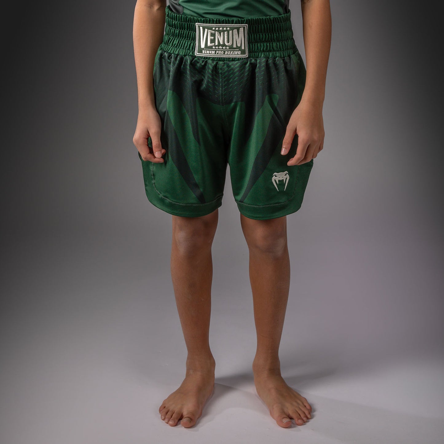 Venum Attack Kids Boxshorts - Waldgrün/Off-White