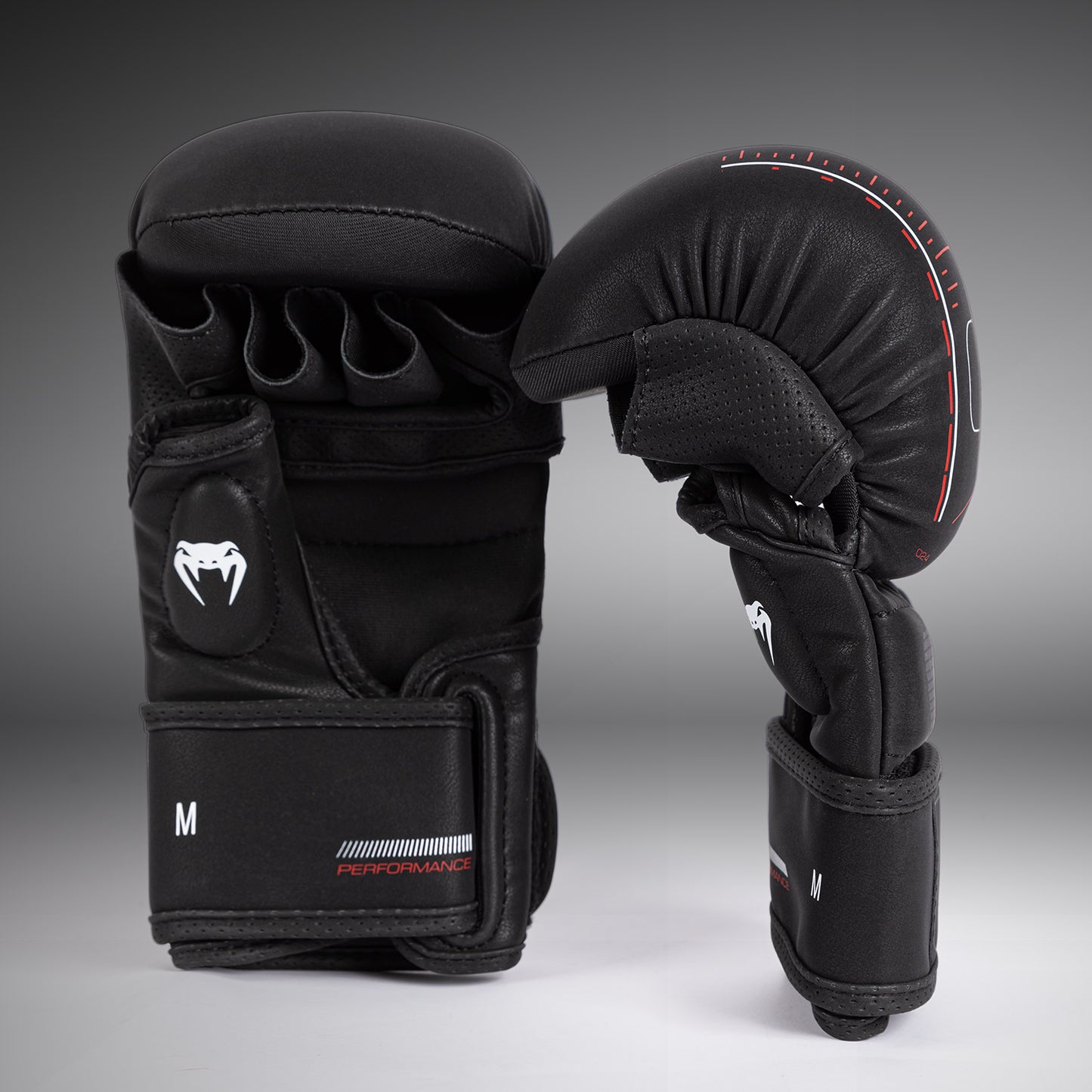 Venum Tactical XT MMA Sparring Handschuhe - Schwarz/Feuerrot