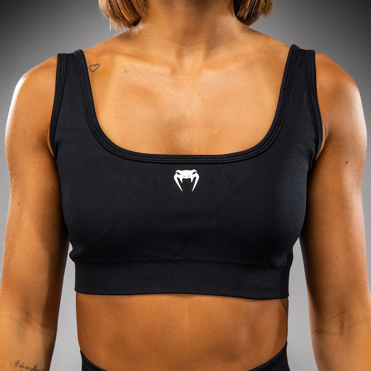 Venum Sculpt Long Sport-BH – Schwarz/Weiß
