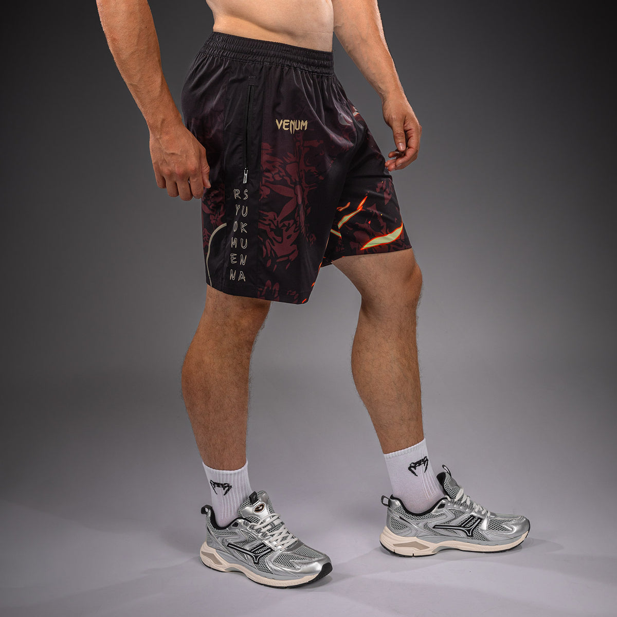 Jujutsu Kaisen x Venum Sukuna Trainingsshorts – Schwarz/Beige