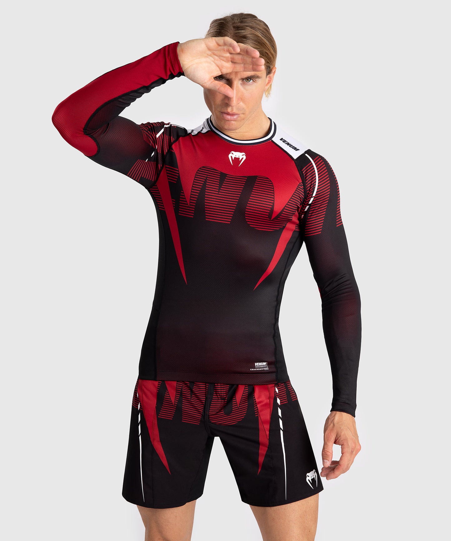 Venum Adrenaline Herren Langarm Rashguard - Red