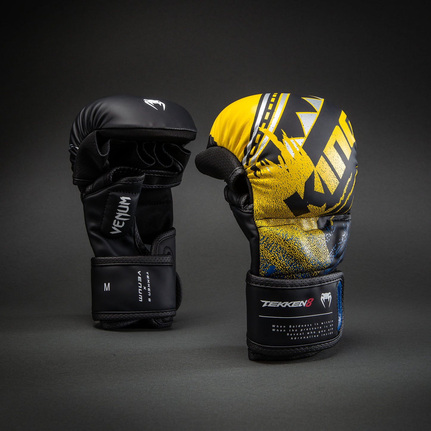 Venum x TEKKEN 8 Sparring Handschuhe - King - Schwarz/Gelb