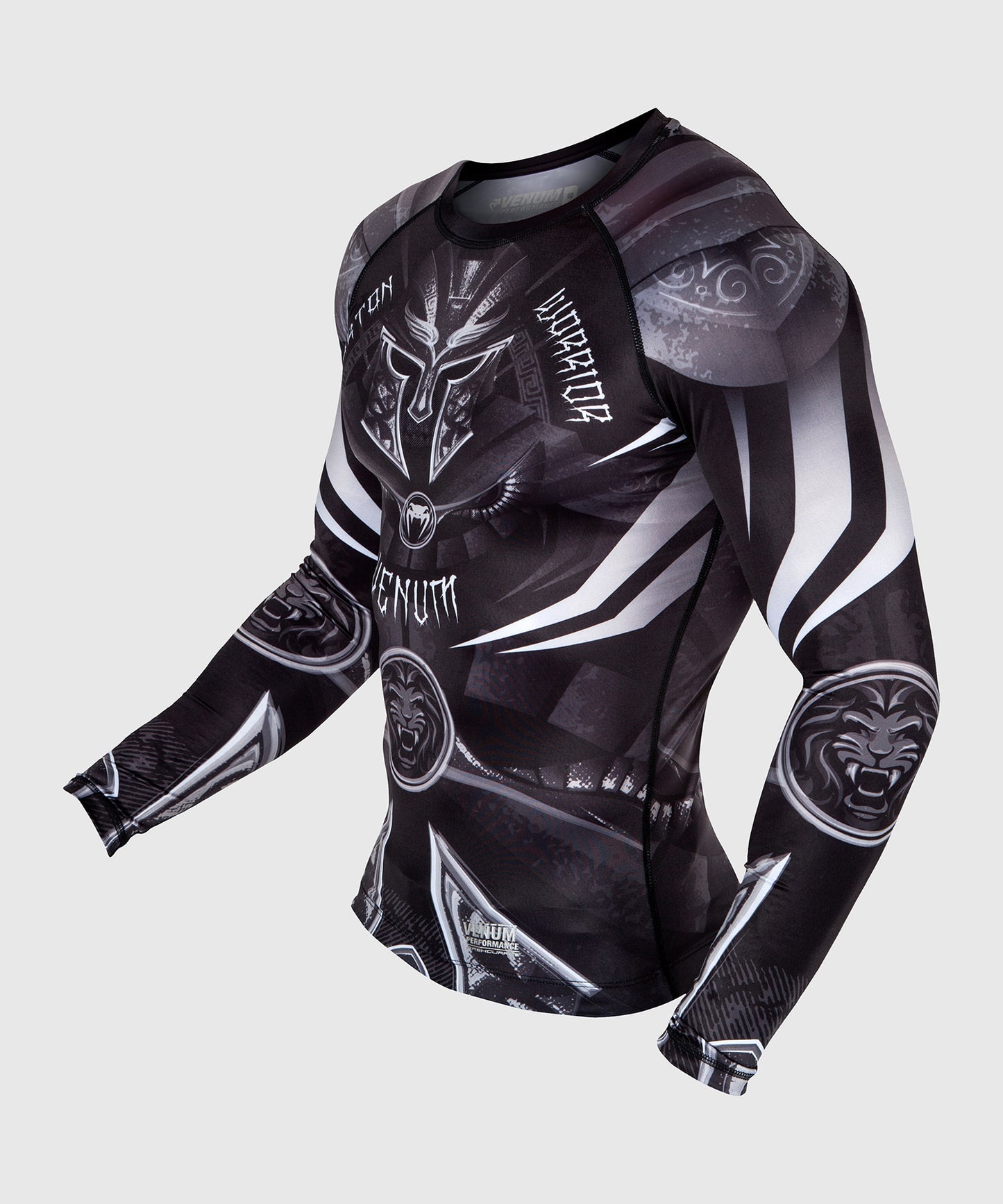 Venum Gladiator 3.0 Rashguard - Schwarz/Weiß - Langarm