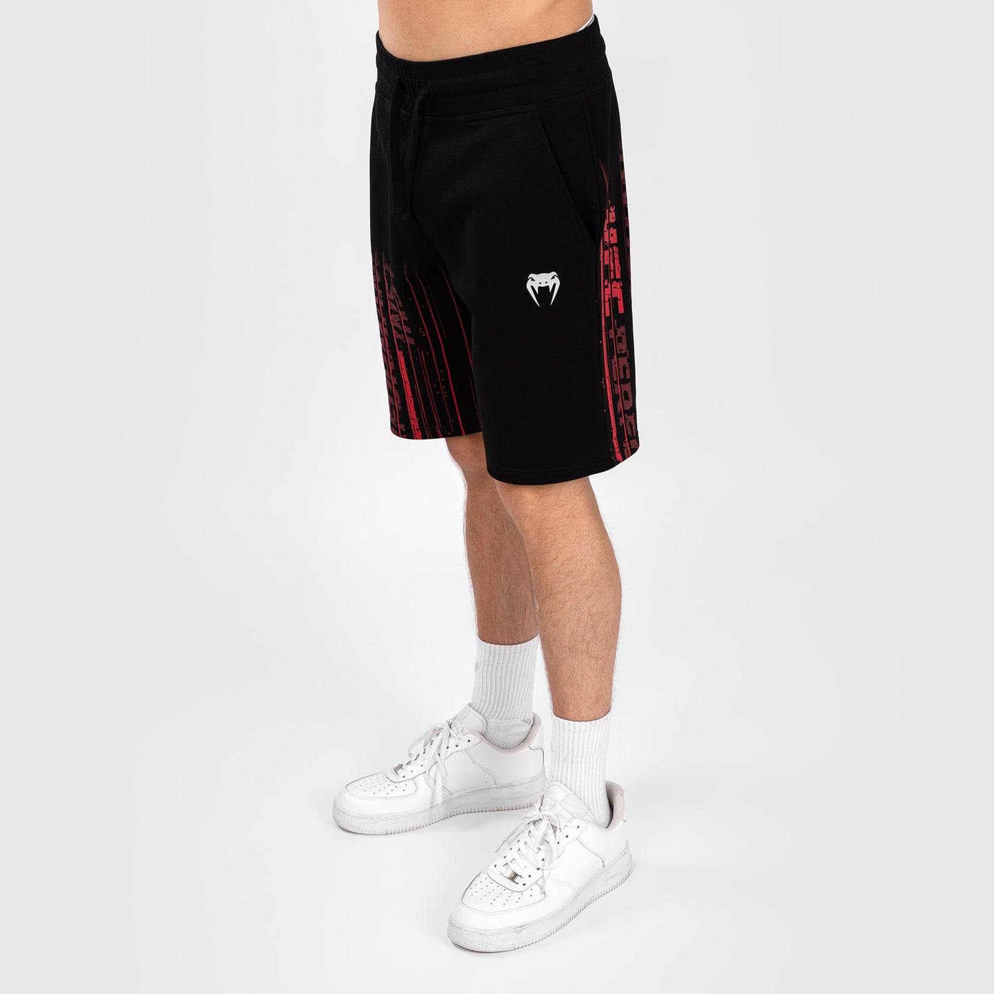 UFC Venum Performance Institute 2.0 Baumwoll-Short für Männer - Schwarz/Rot