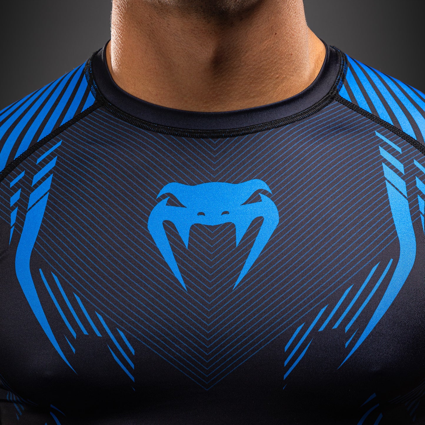Venum No-Gi 6.0 Rashguard Kurzarm - Schwarz/Blau