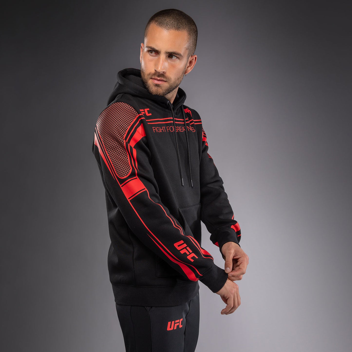 Venum UFC Unity by Venum Authentic Fight Week Herren-Kapuzenpullover - Schwarz