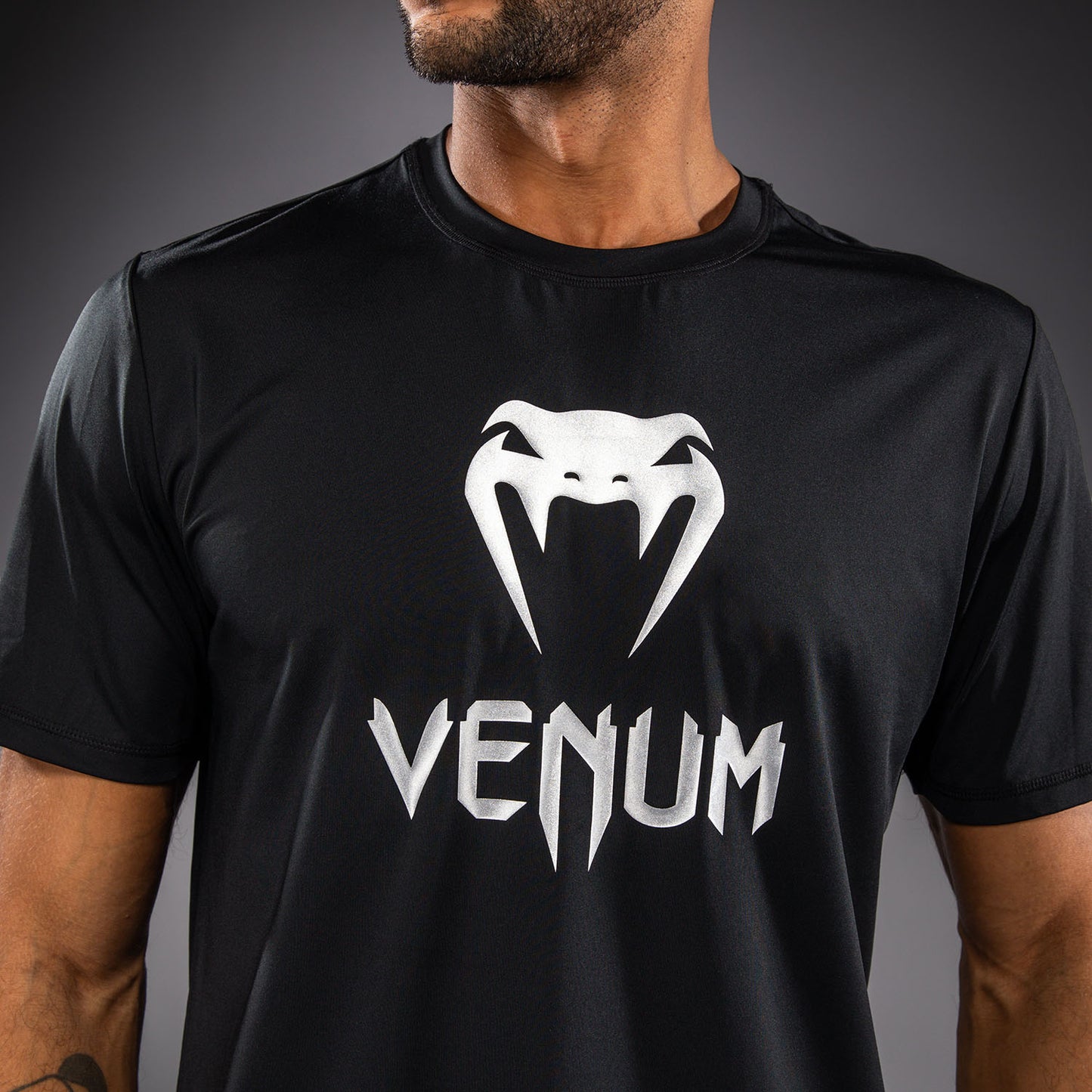 Venum Classic Dry Tech T-Shirt - Schwarz/Silber