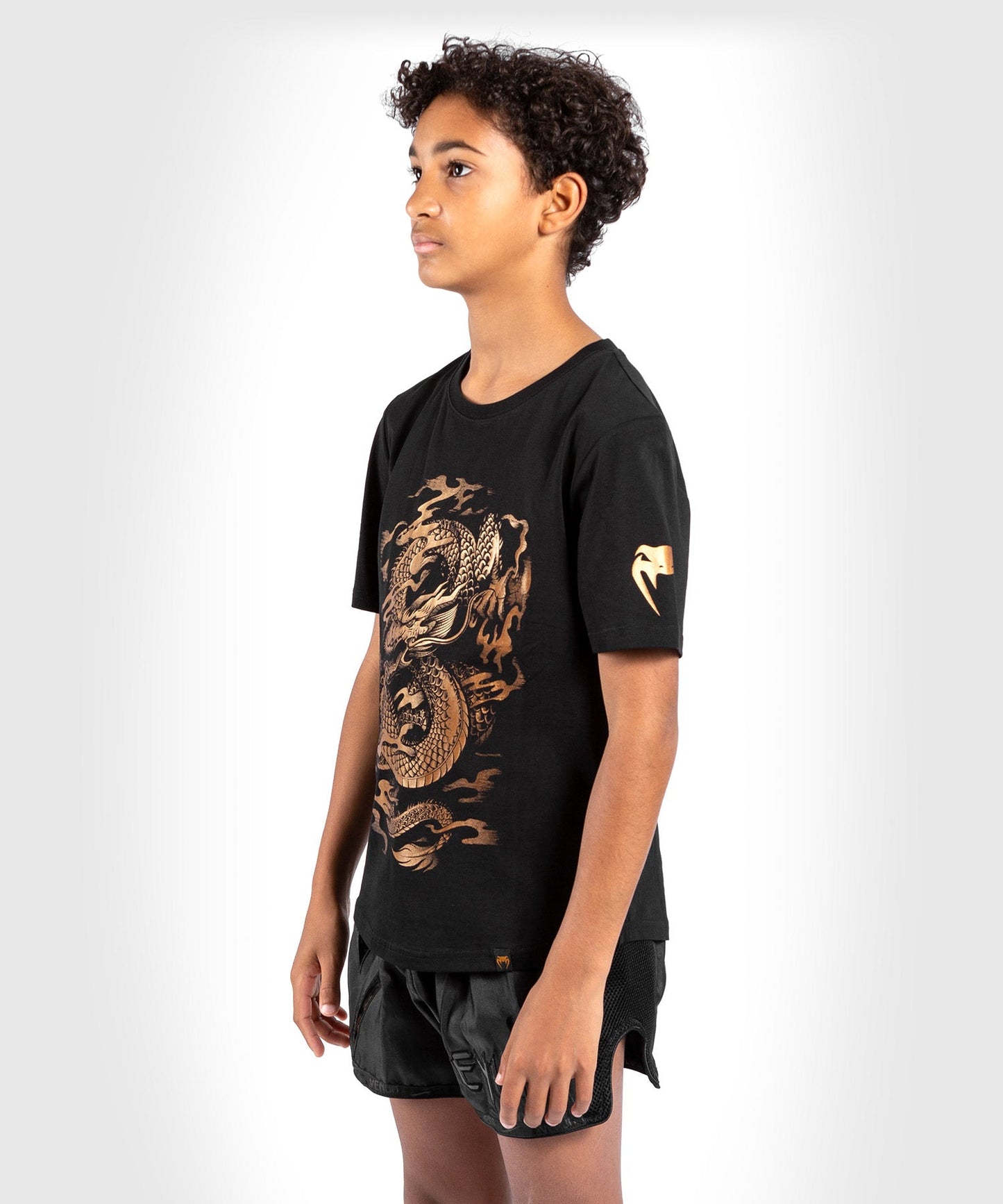 Venum Dragon's Flight Kinder T-shirt - Schwarz/Bronze