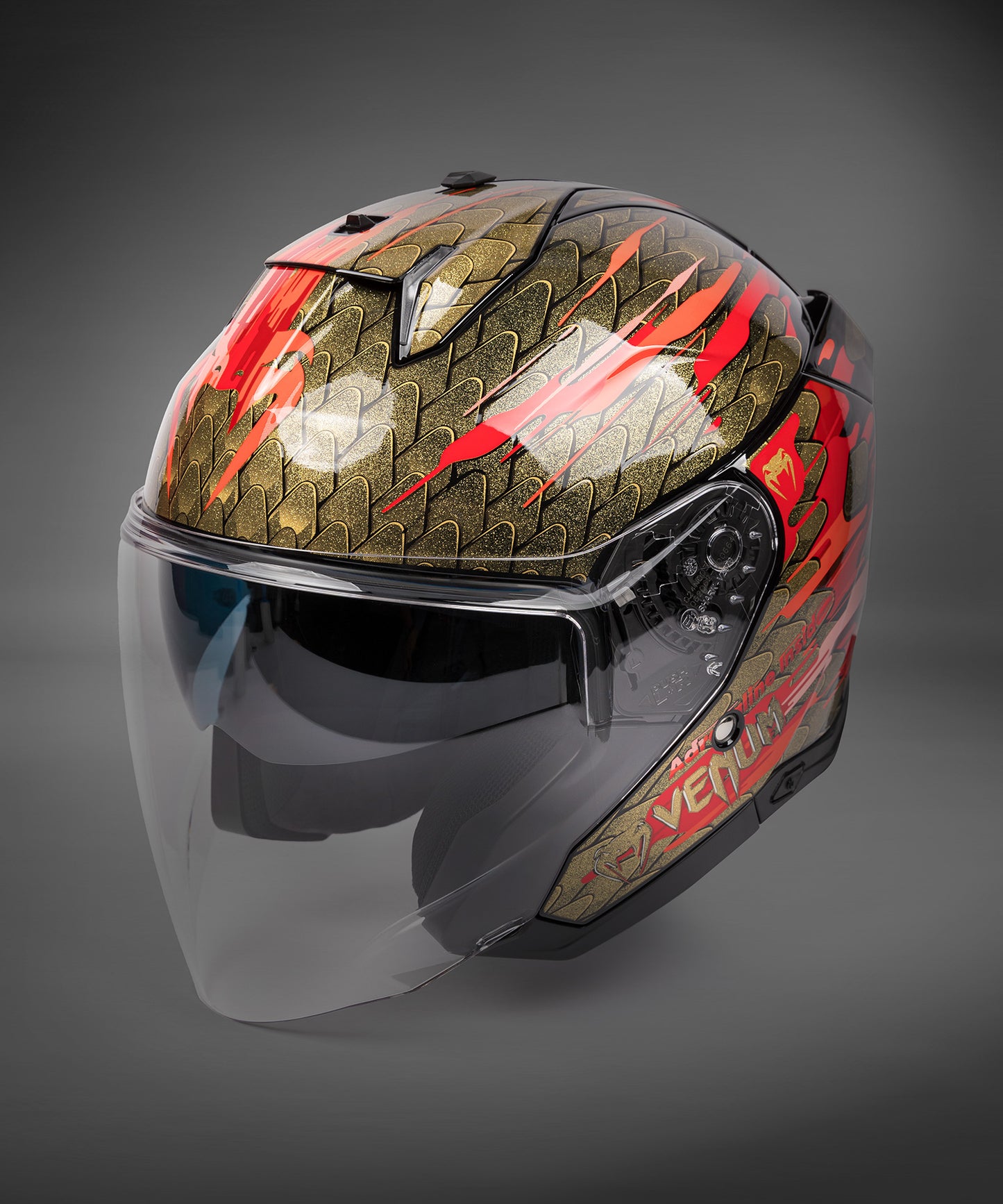 Venum x Shark Motorradhelm SKWAL i3 JET - Rot/Gold