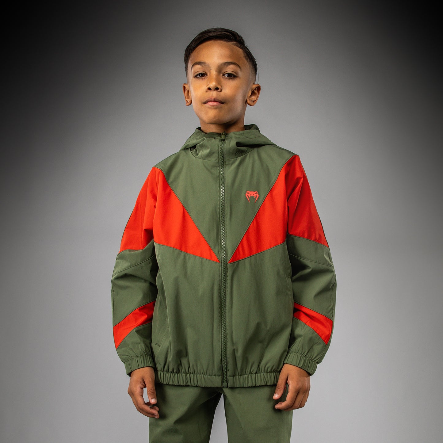 Venum Vectra Kinder Trainingsjacke - Armeegrün/Orange