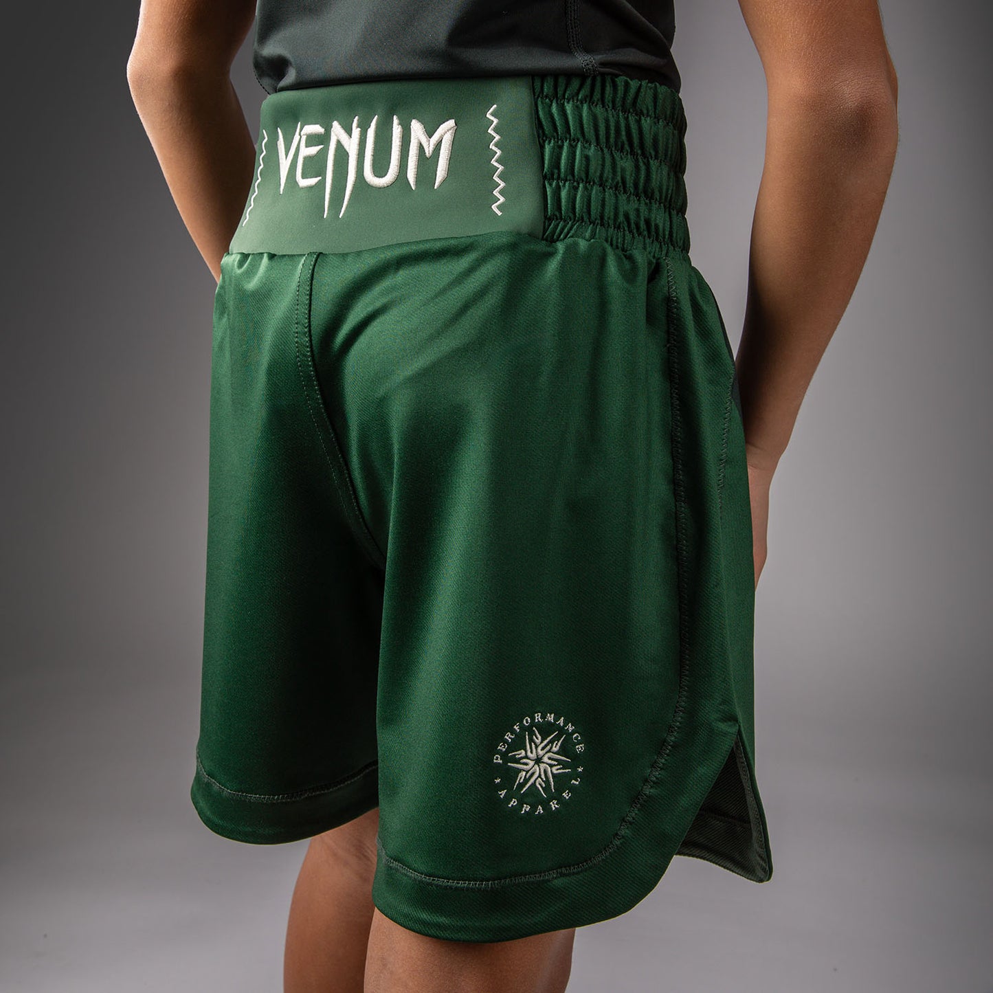 Venum Attack Kids Boxshorts - Waldgrün/Off-White