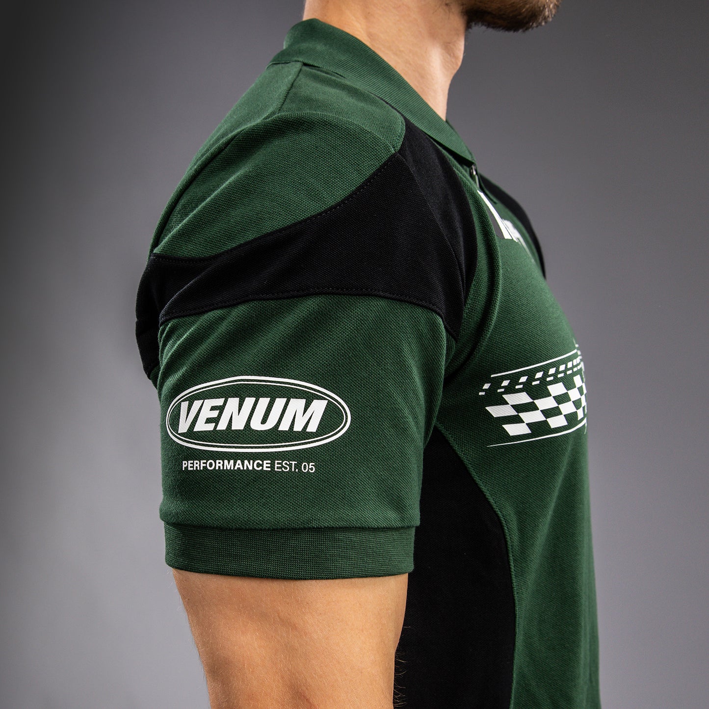 Venum Motorsport Baumwollpolo - Tiefwald