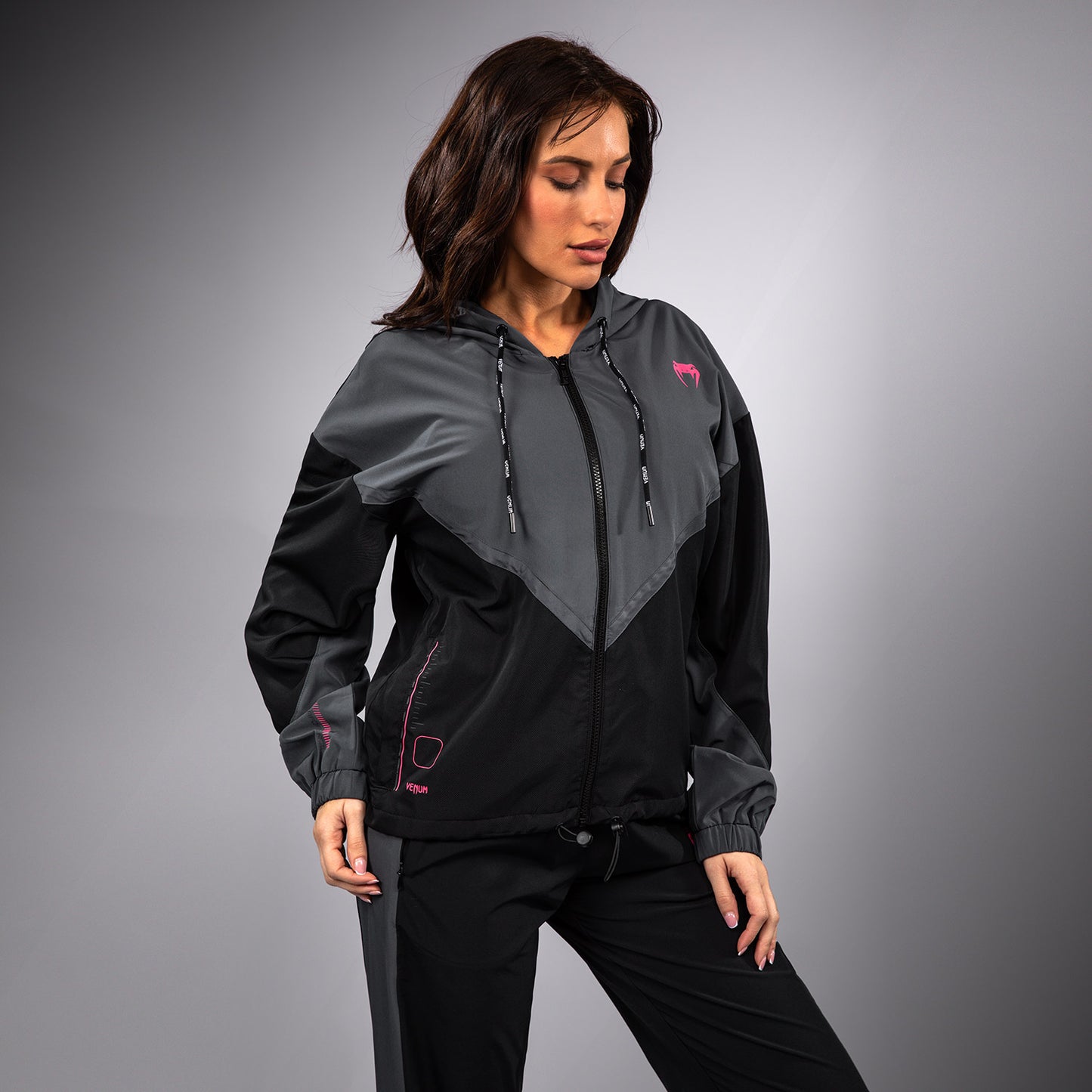 Venum Tactical XT Damen-Trainingsjacke - Schwarz/Sturmgrau