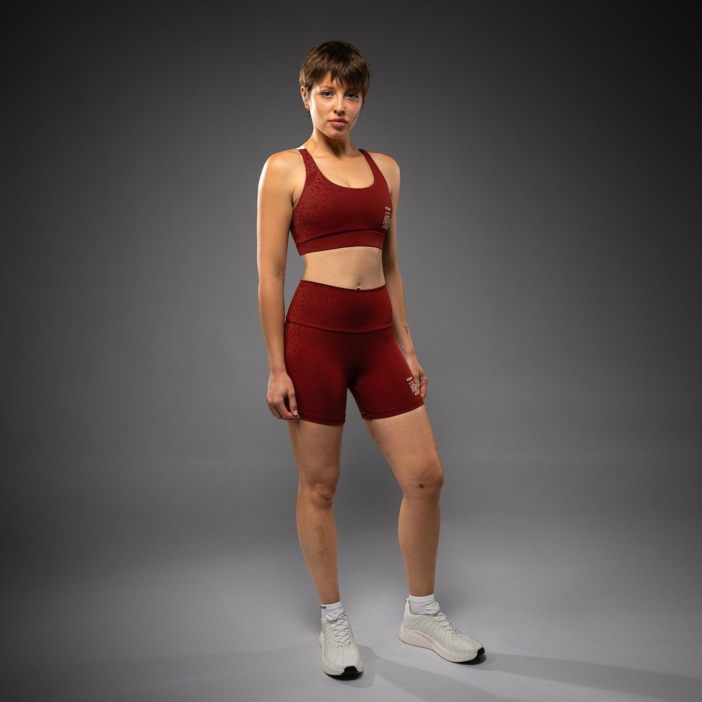 Venum Serpenti Damen Vale Tudo Shorts – Burgunder/Elfenbein
