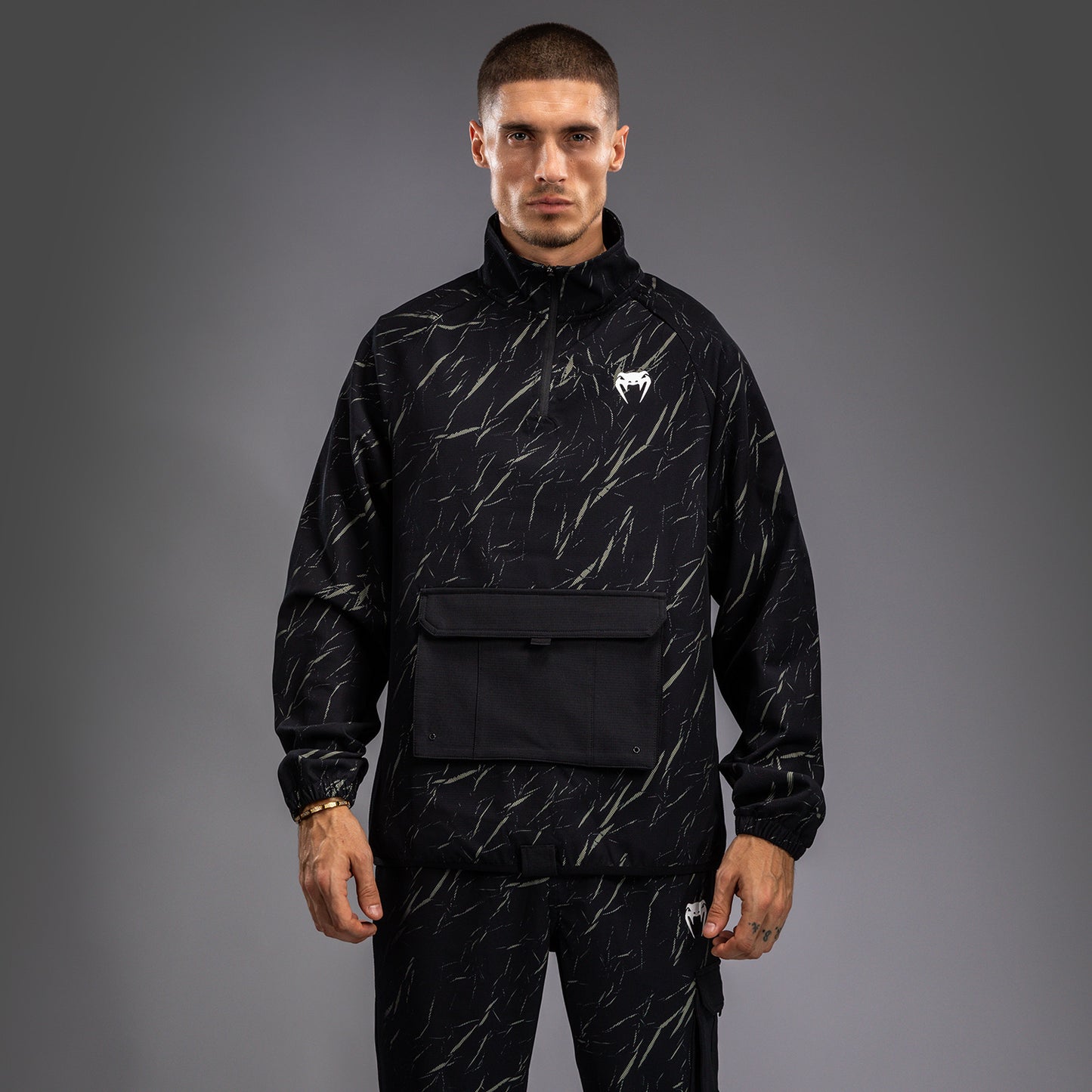Venum Trooper Herren Trainingsanzug Jacke - Schwarz/Sandstein