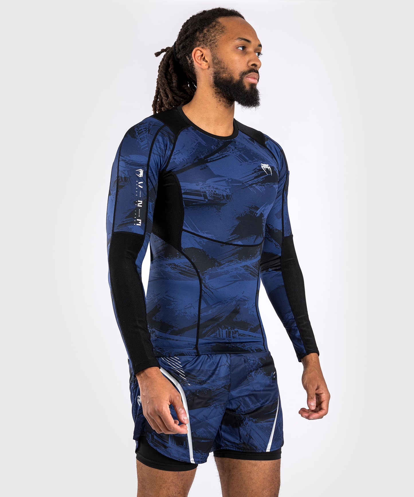 Venum Electron 3.0 Langärmeliger Rashguard - Marineblau
