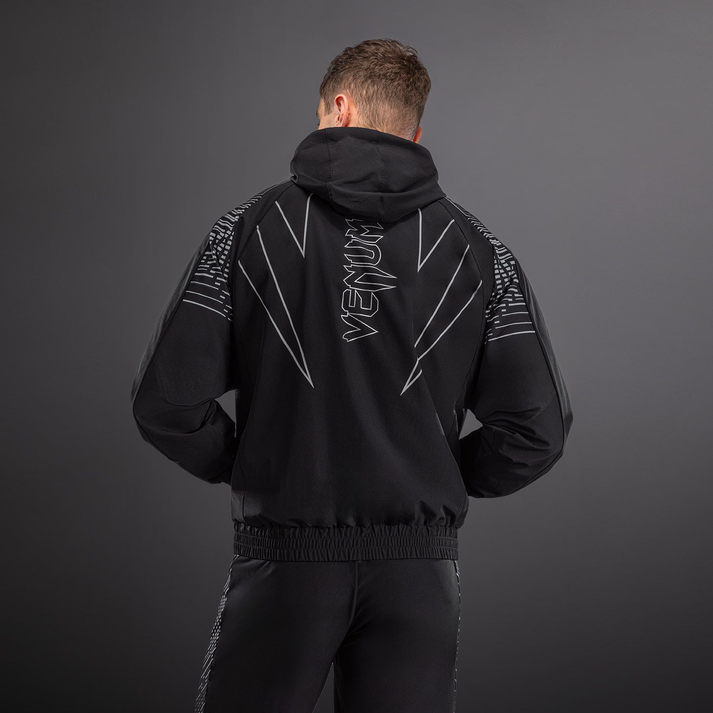 Venum Midnight Fury Trainingsjacke – Mitternachtsblau/Grau/Silber