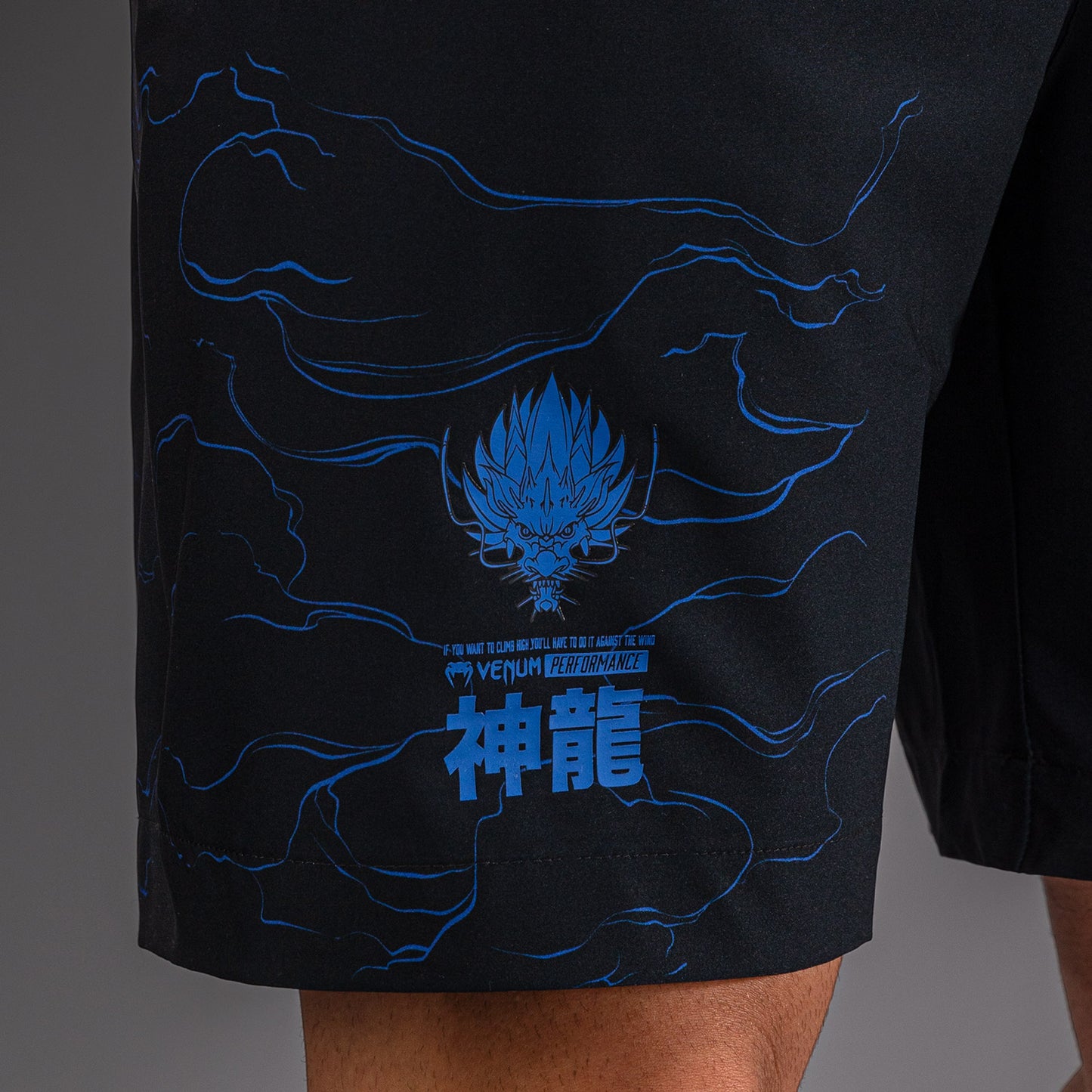 Venum Thunder Dragon Trainingsshorts – Schwarz/Königsblau