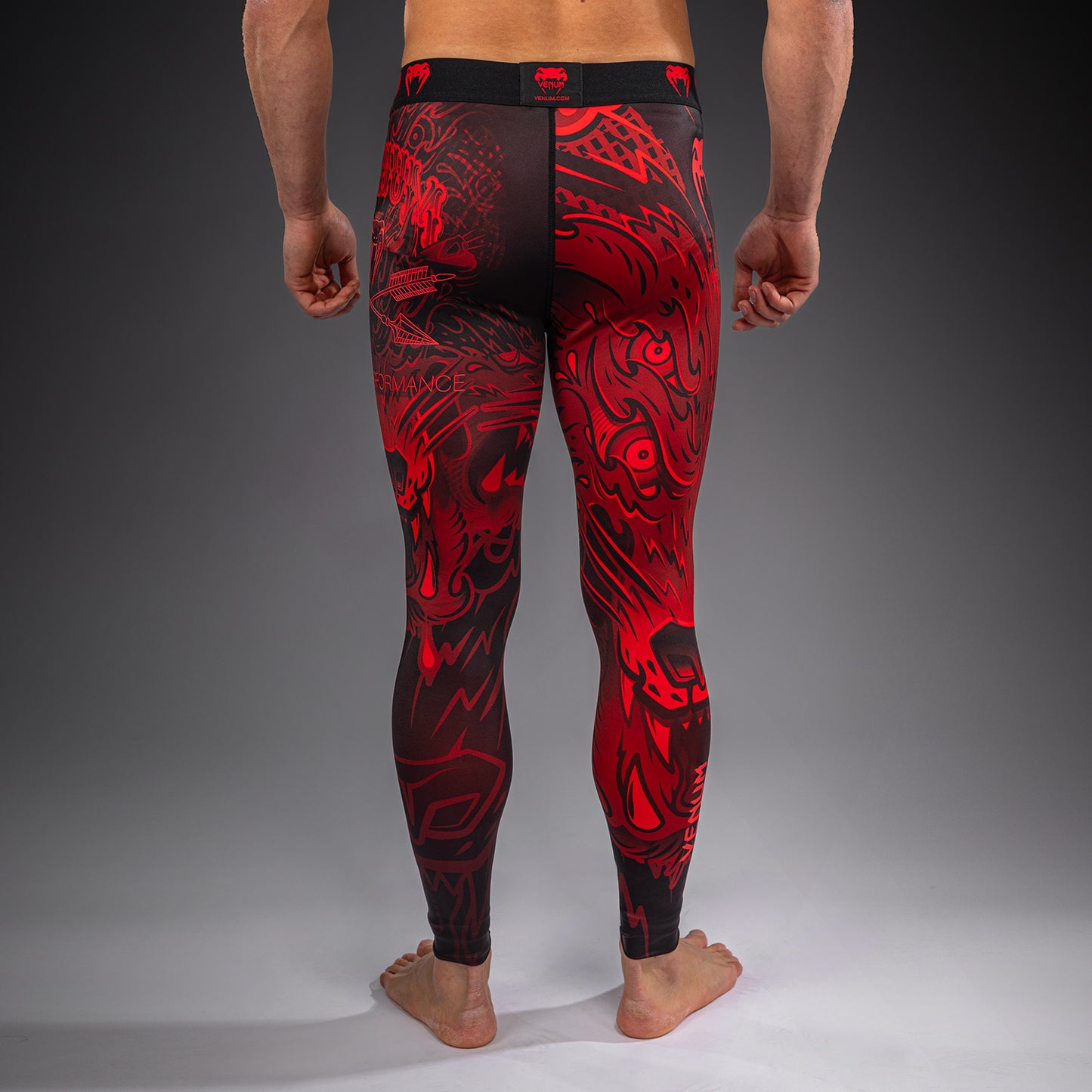 Venum Wolf Atak Spats – Schwarz/Rot