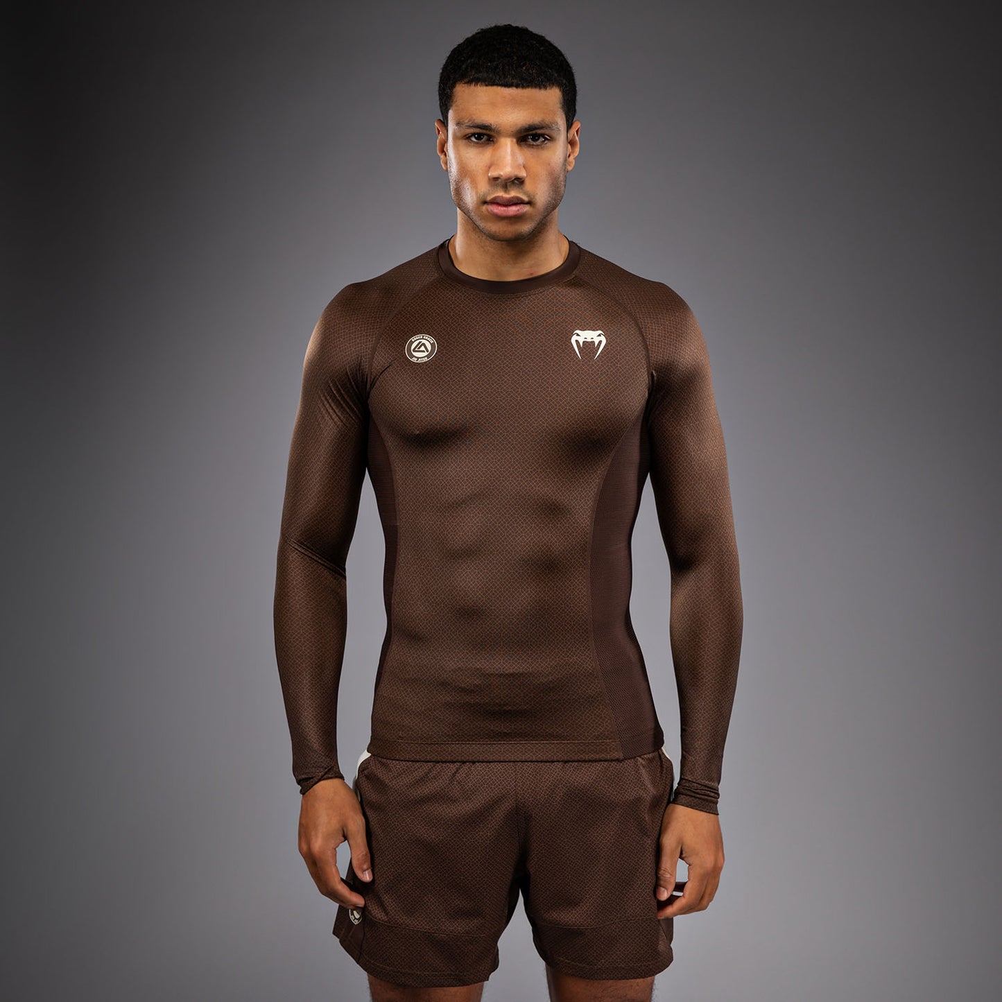 Venum x Roger Gracie Academy Langarm Rashguard - Dunkelbraun