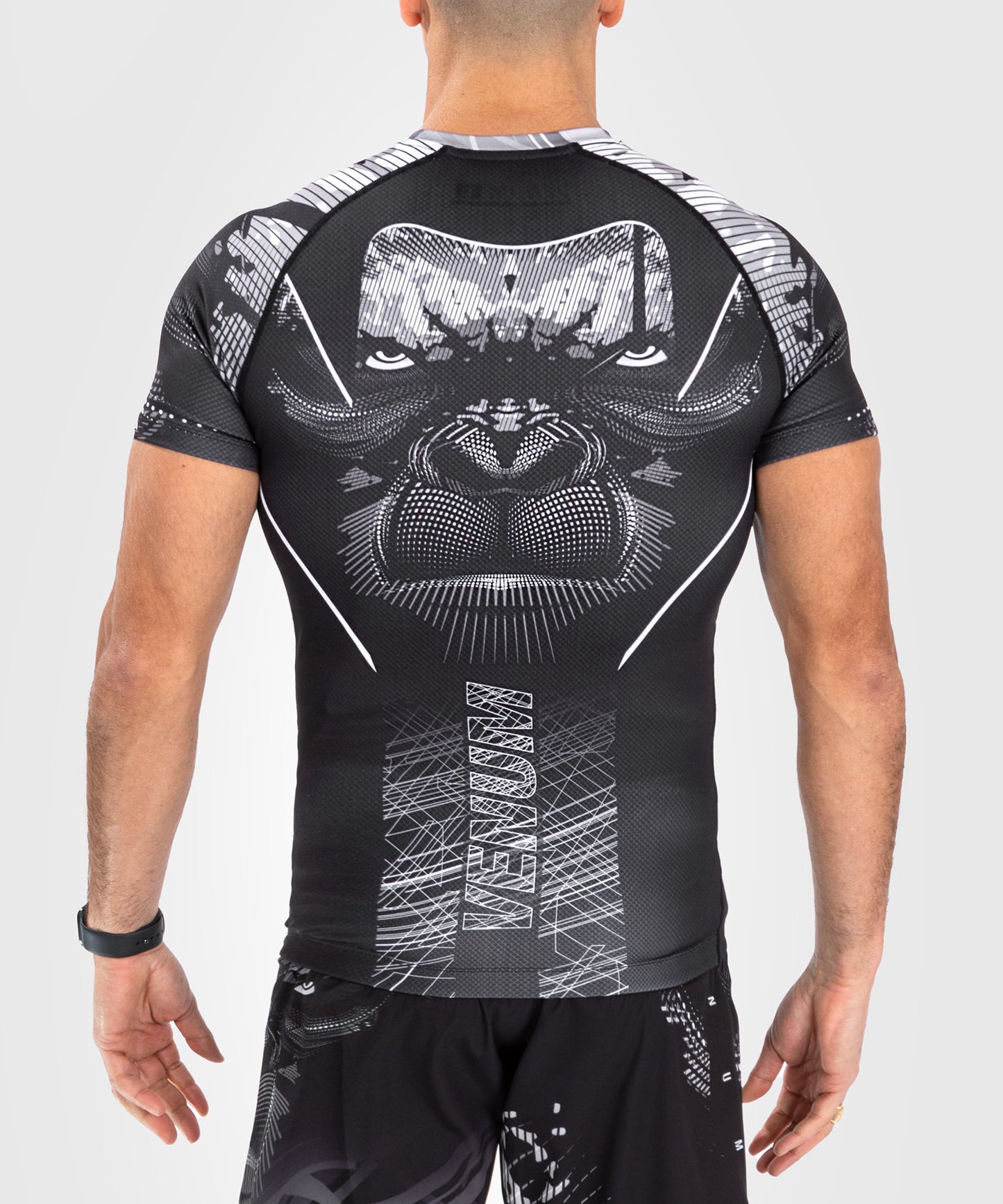 Venum Gorilla Dschungel Rashguards Kurzarm - Schwarz/Weiß