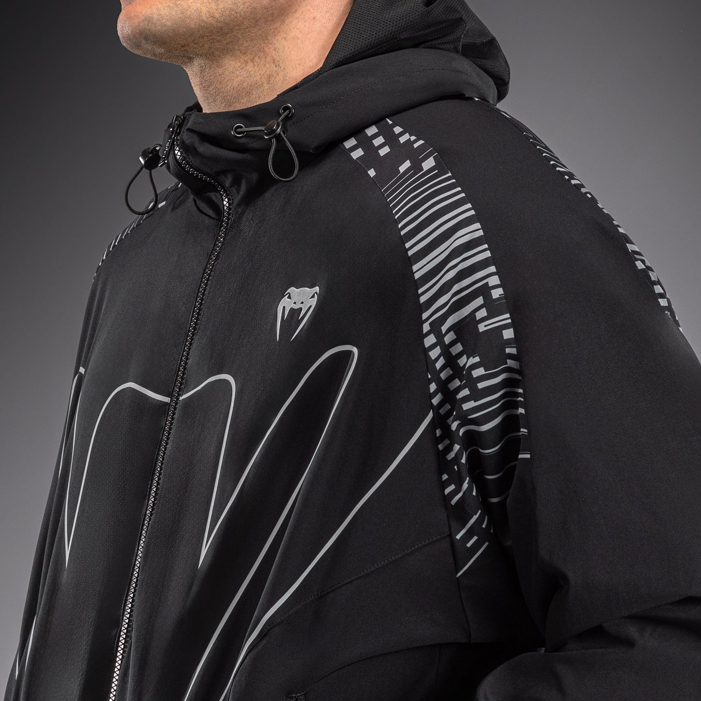 Venum Midnight Fury Trainingsjacke – Mitternachtsblau/Grau/Silber