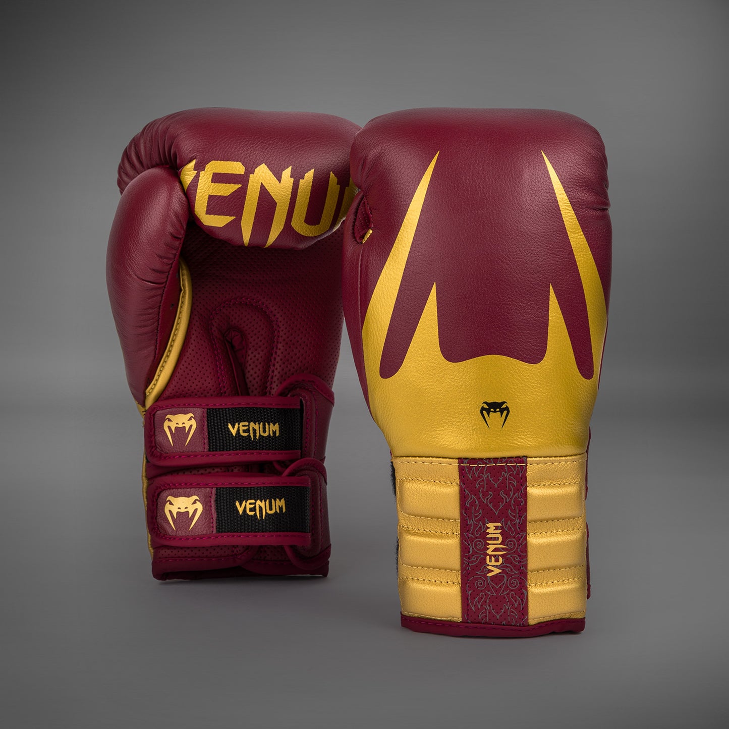Venum Reverso Boxhandschuhe - Kirschrot/Gold