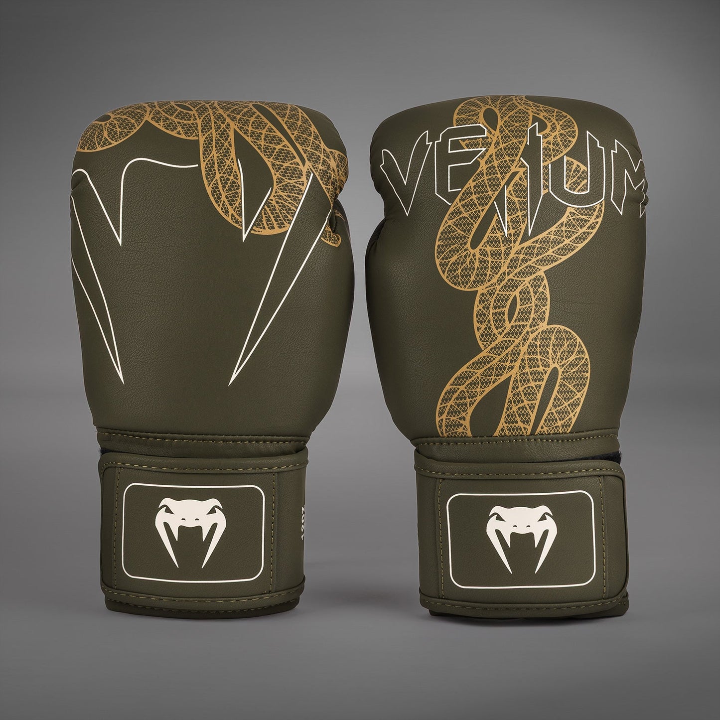 Venum Serpenti Boxhandschuhe – Khaki/Bronze/Ivory