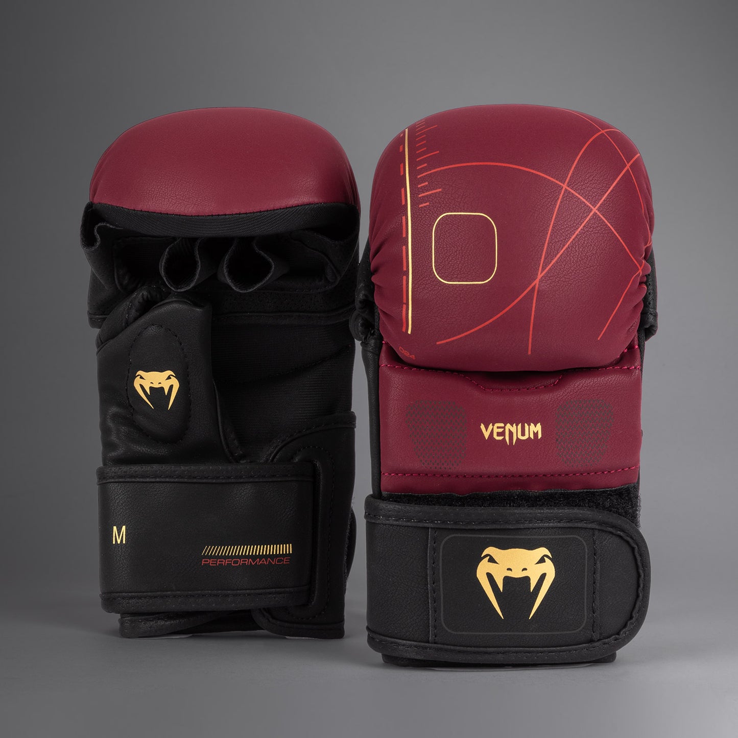 Venum Tactical XT Sparringshandschuhe - Schwarz/Burgund/Gold