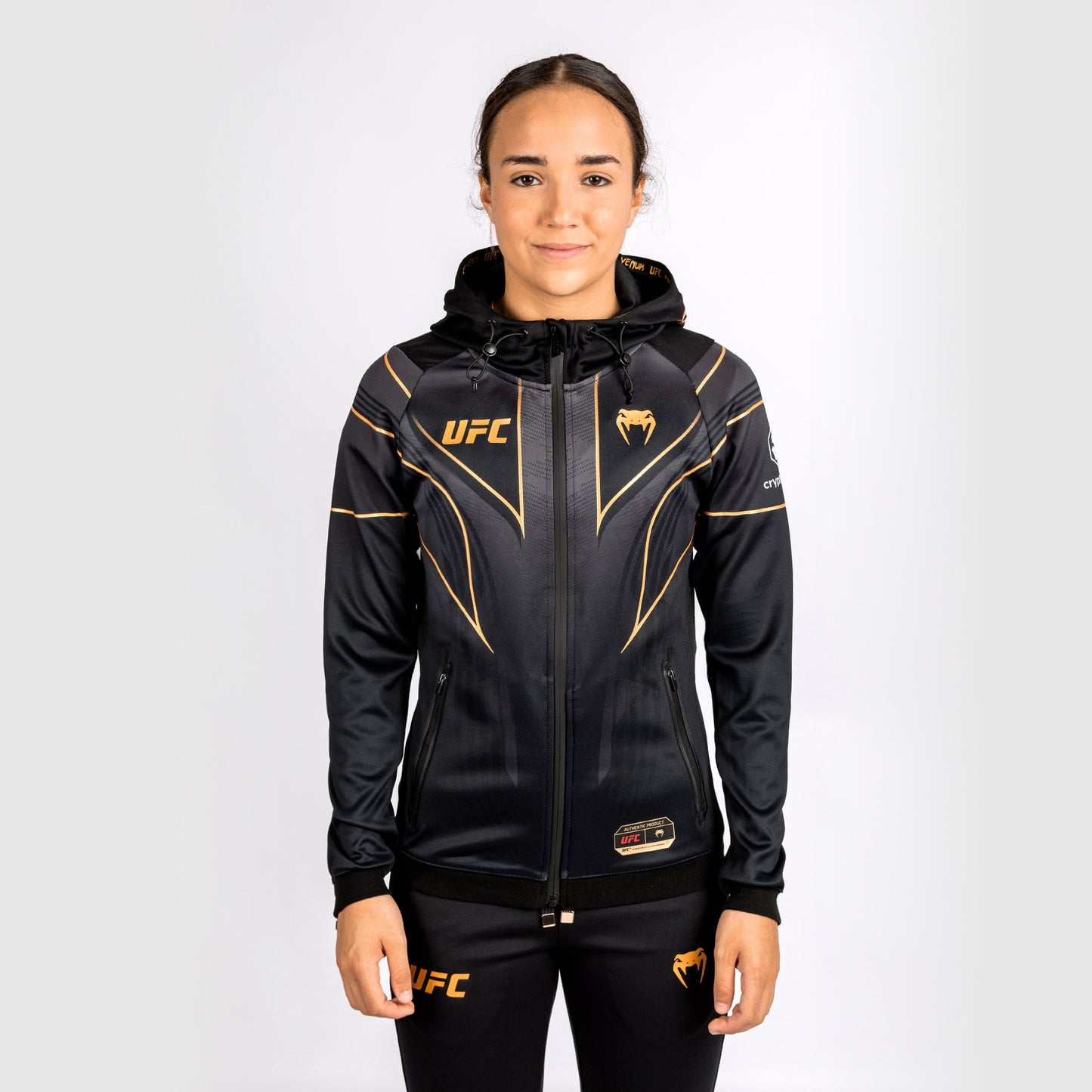 UFC Venum personalisierte authentische Fight Night 2.0 Frauen Walkout Hoodie - Champion
