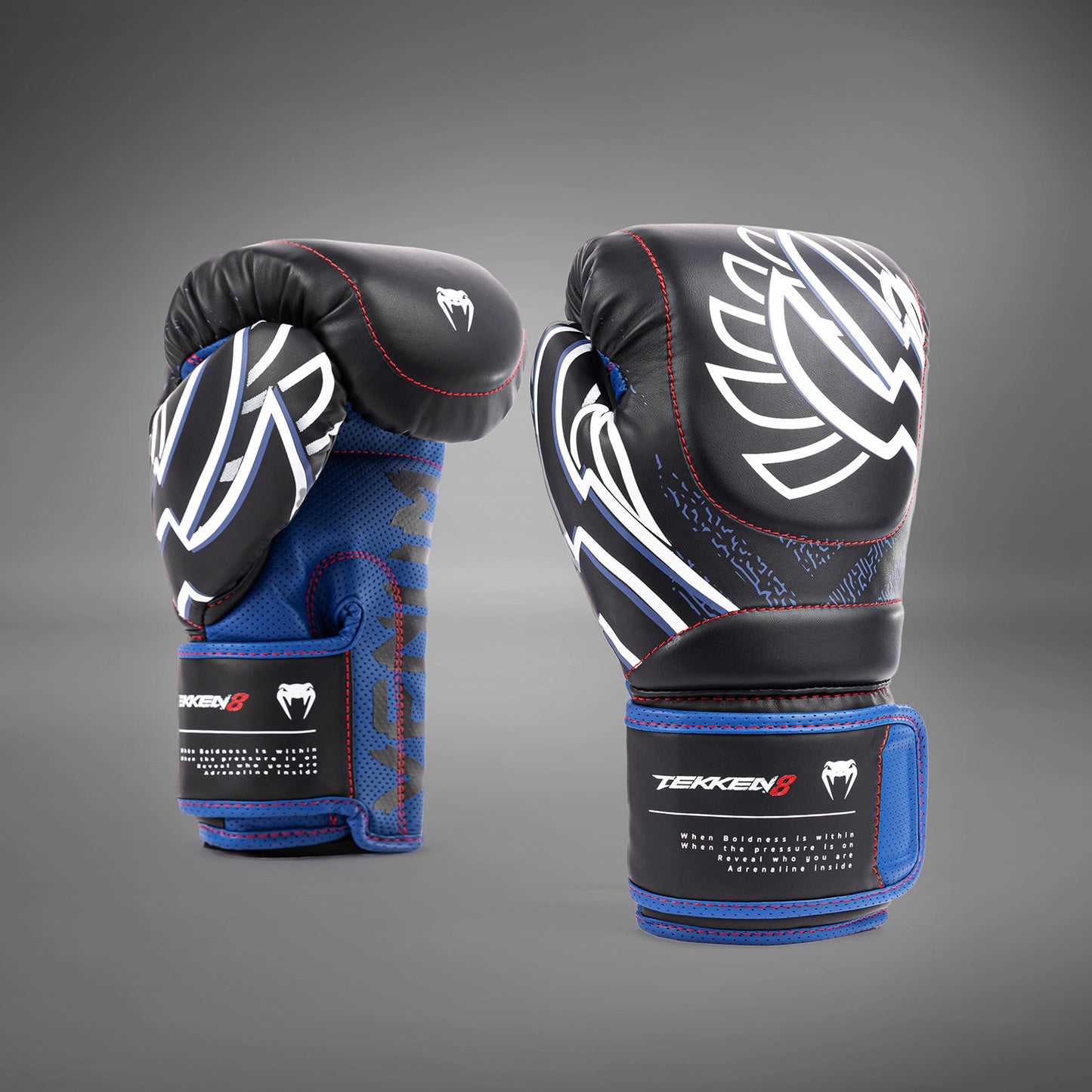 Venum x TEKKEN 8 - Jin Kazama Boxhandschuhe - Blau/Schwarz/Weiß