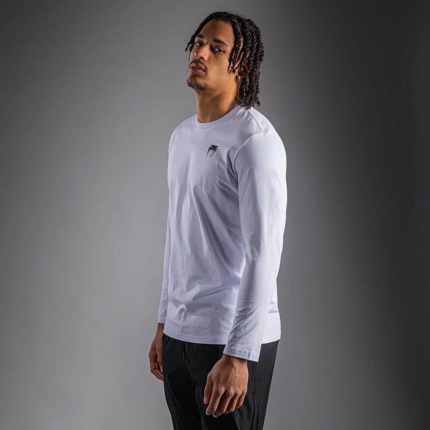 Venum Lineup Langarm T-Shirt - Weiß/Schwarz