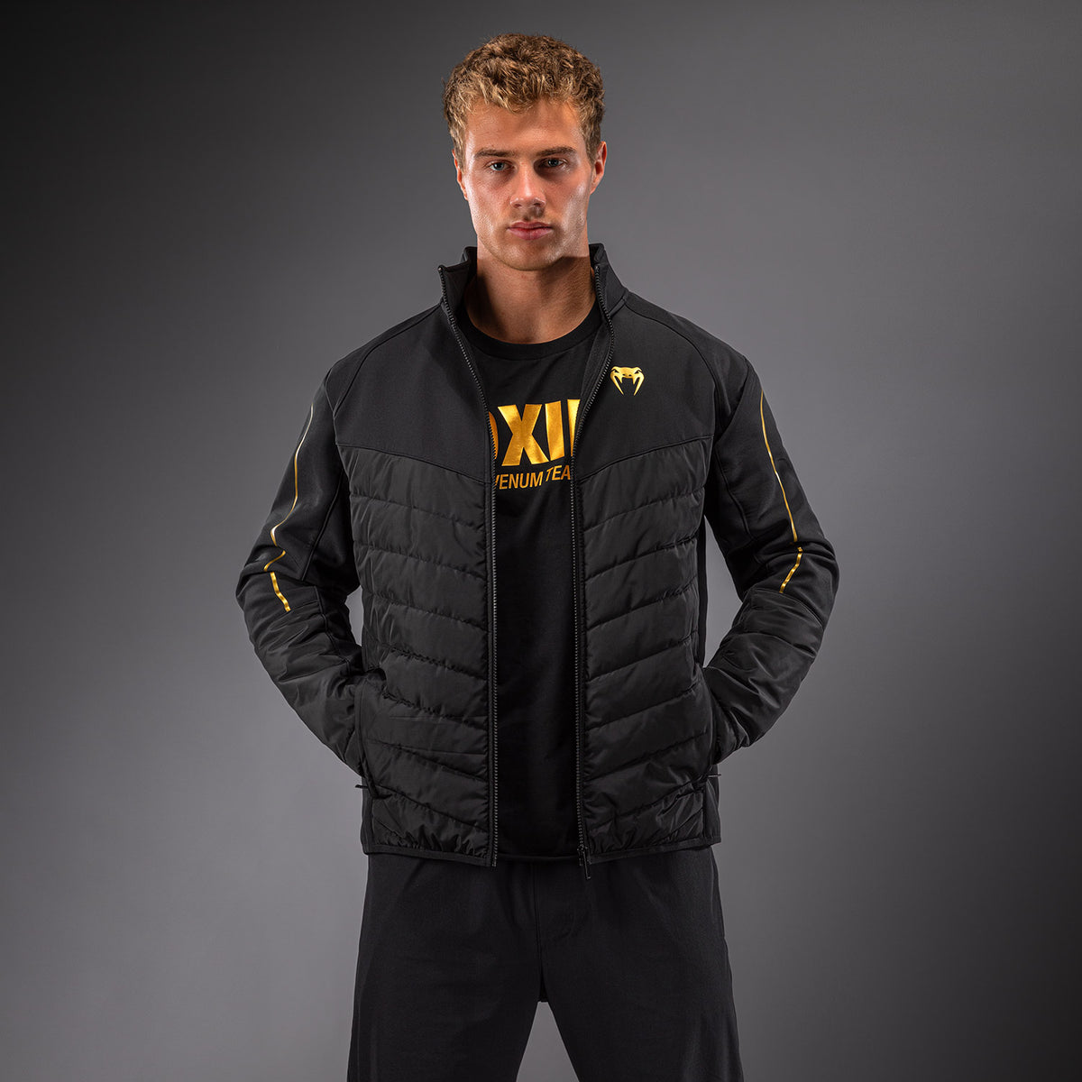 Venum Paddock Softshelljacke - Schwarz/Gold